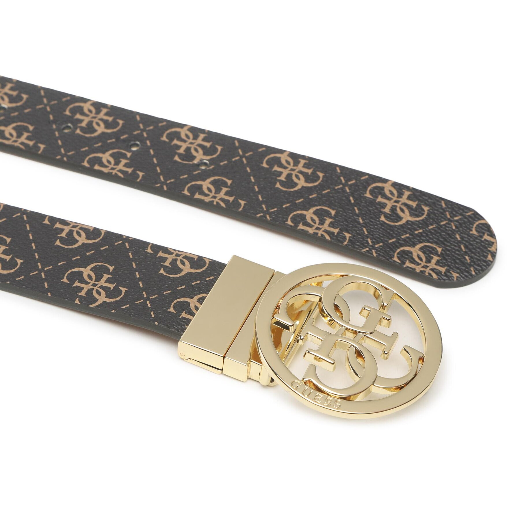 Guess Дамски колан Nell Logo Belts BW7740 VIN35 Кафяв - Pepit.bg