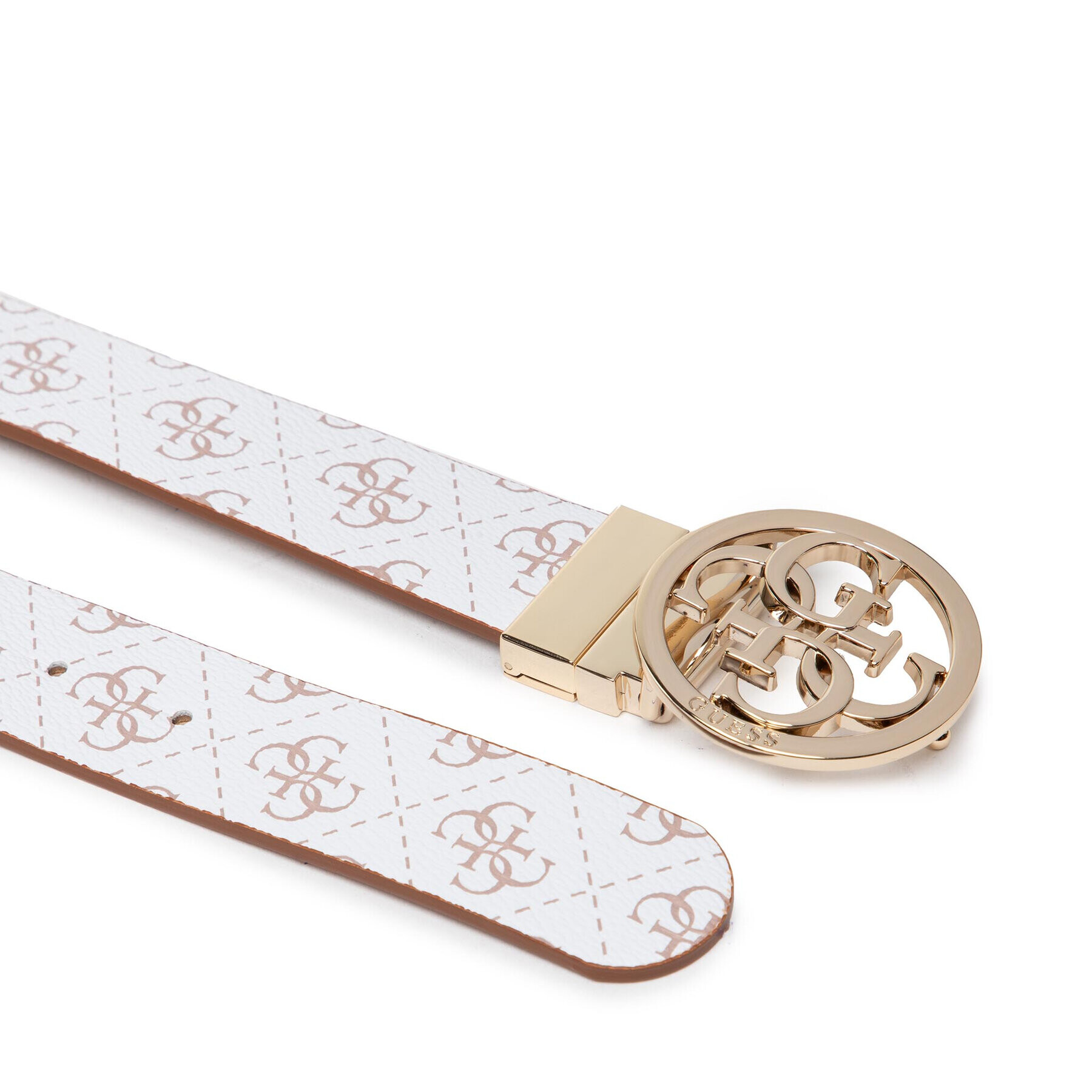 Guess Дамски колан Noelle Belts BW7678 VIN35 Бял - Pepit.bg