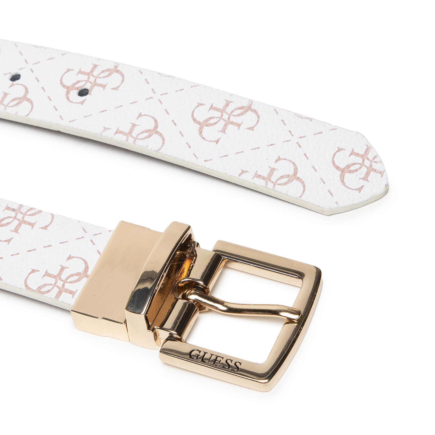 Guess Дамски колан Washington Belts BW7502 VIN30 Бял - Pepit.bg