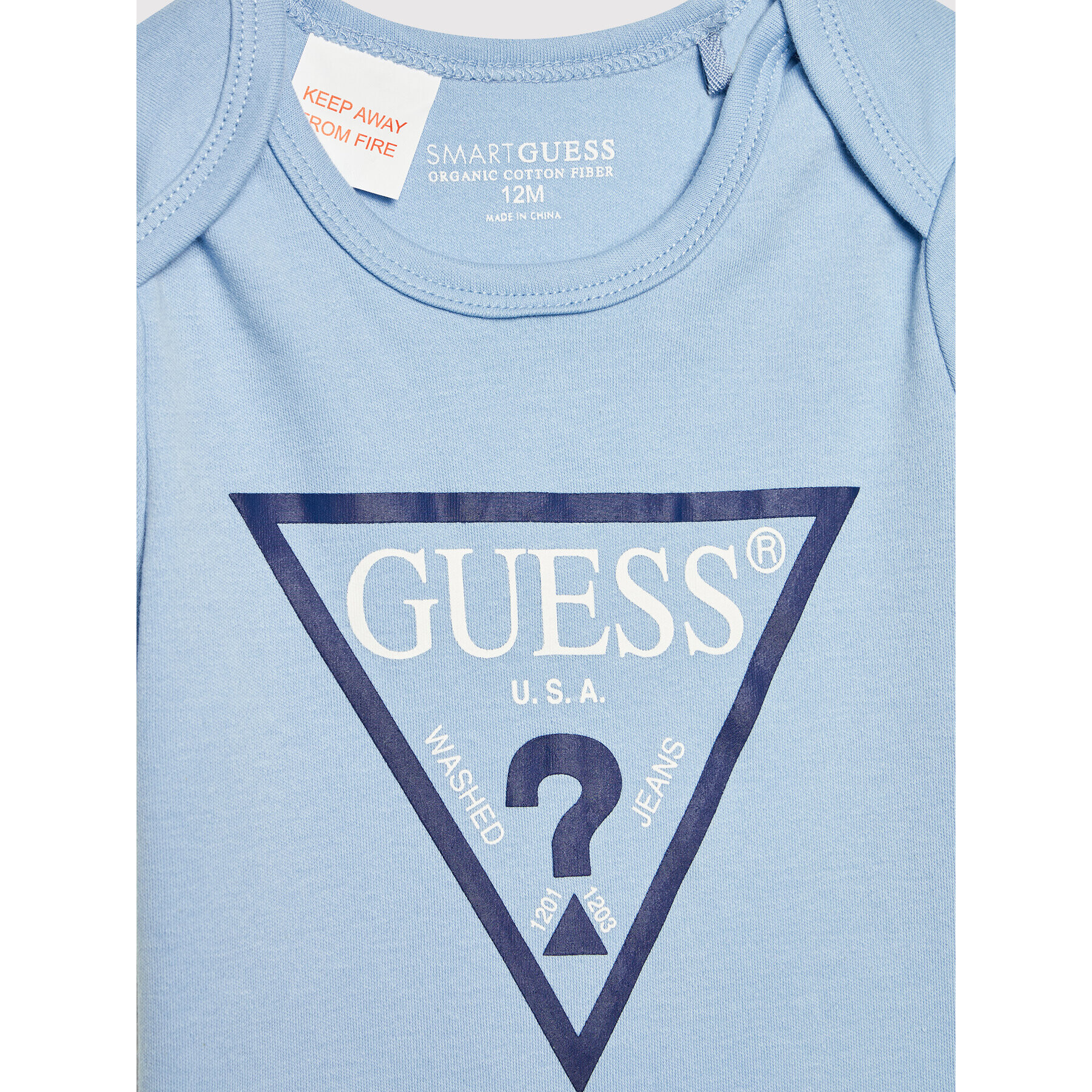 Guess Детско боди H1YW13 KA6W0 Син Regular Fit - Pepit.bg