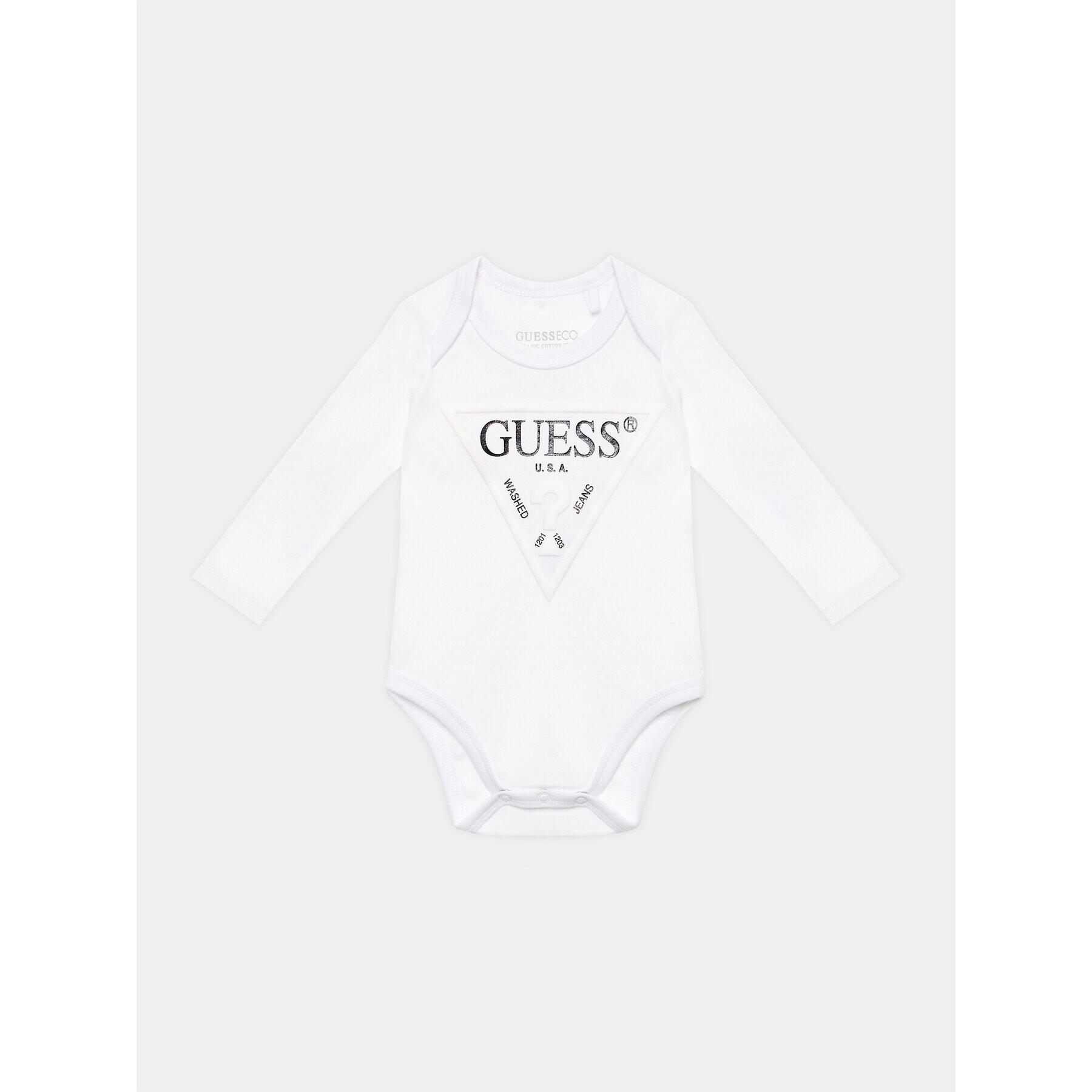 Guess Детско боди H3YW14 KA6W4 Бял Regular Fit - Pepit.bg