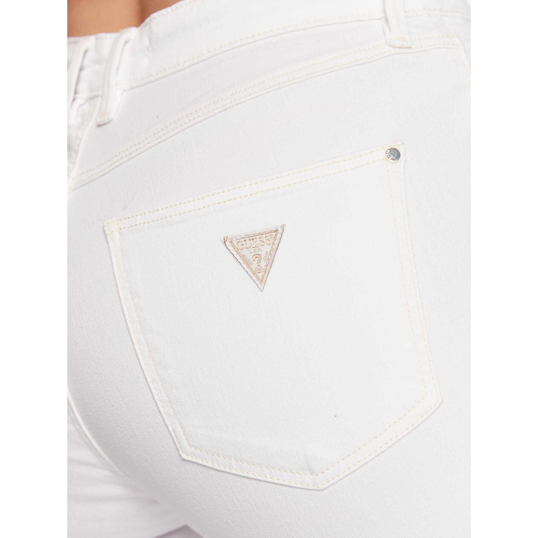 Guess Дънки 1981 Capri W3GA91 D4DN1 Бял Skinny Fit - Pepit.bg