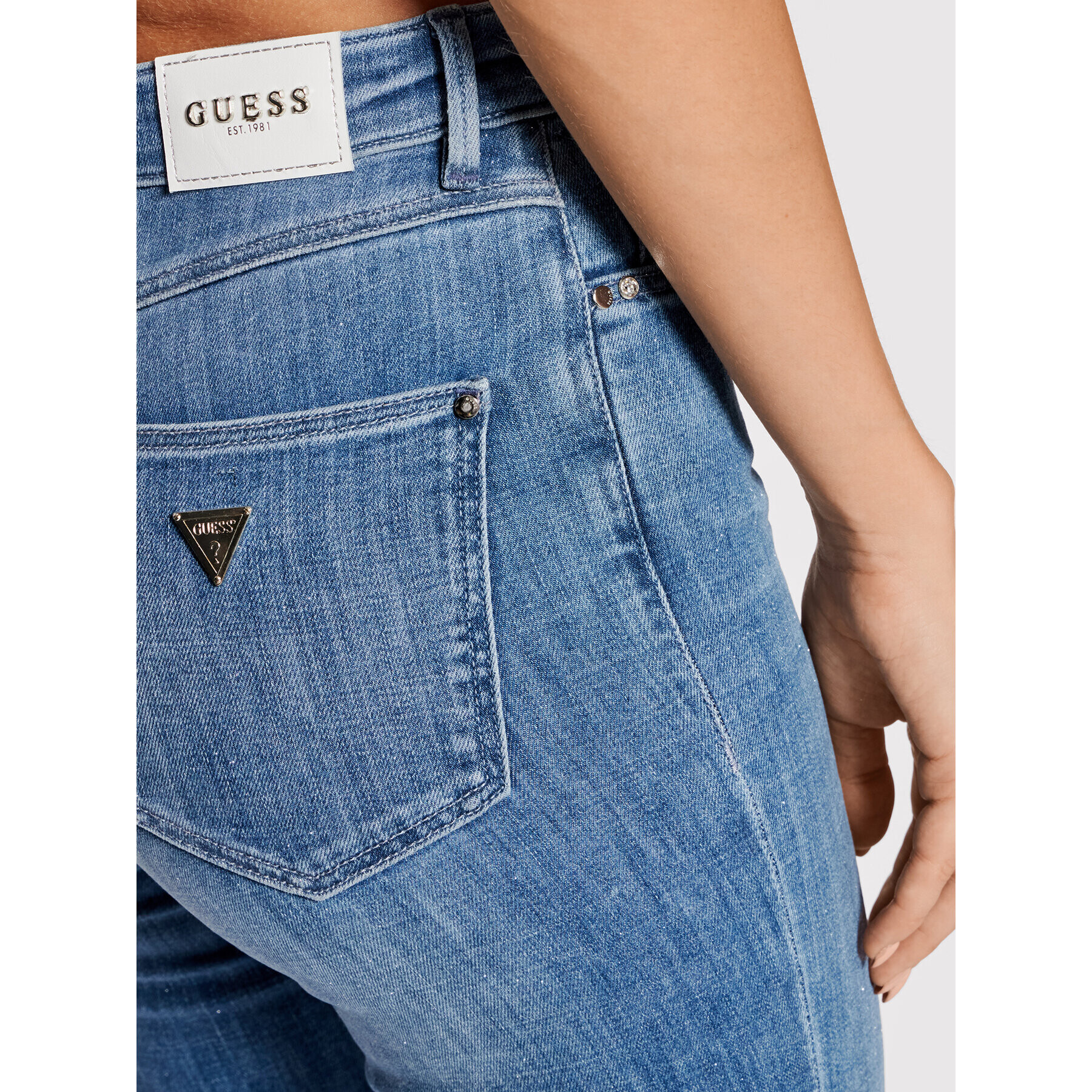 Guess Дънки 1981 W1RA28 D4AK4 Син Skinny Fit - Pepit.bg