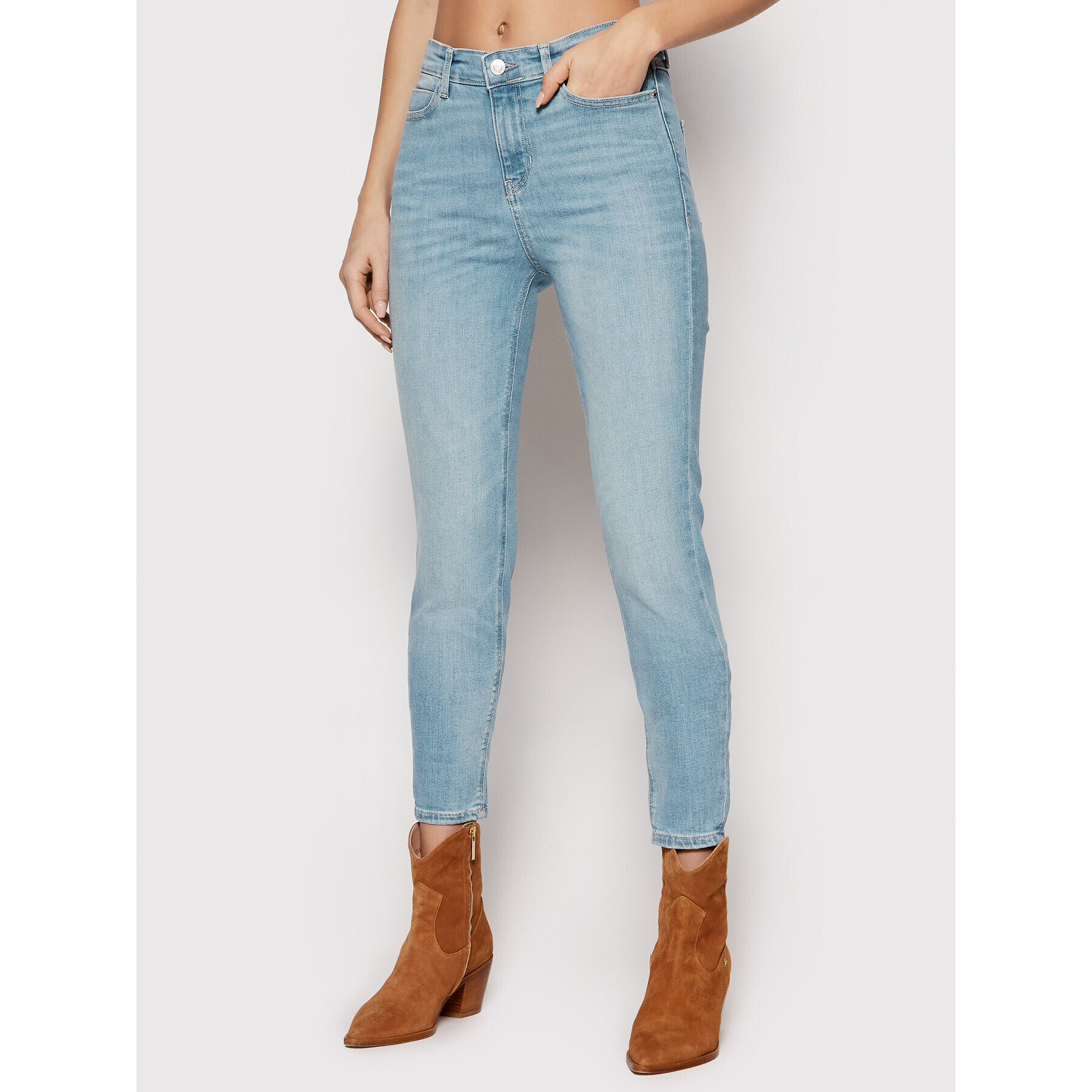 Guess Дънки 1981 W1YA46 D4GV3 Син Skinny Fit - Pepit.bg