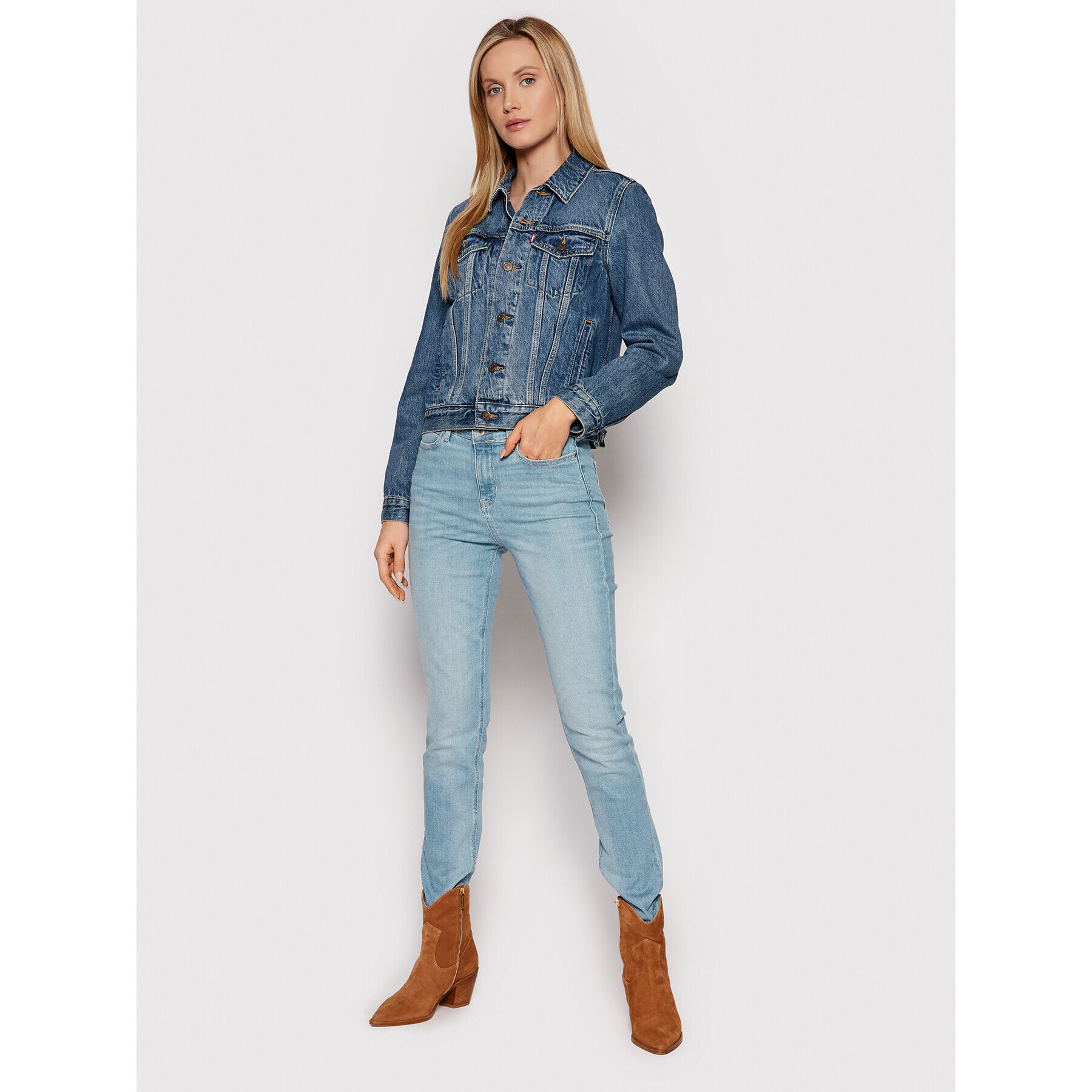 Guess Дънки 1981 W1YA46 D4GV3 Син Skinny Fit - Pepit.bg