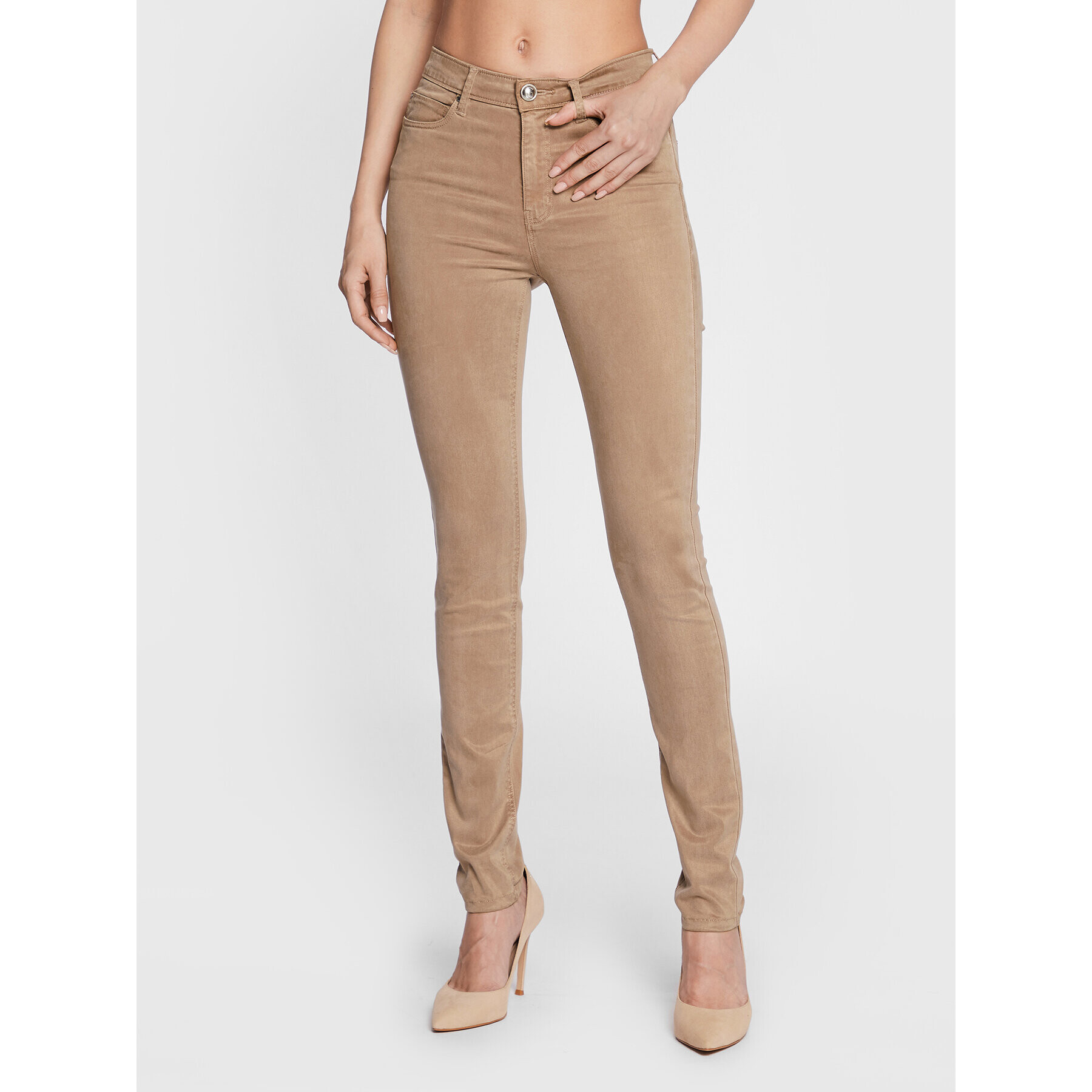 Guess Дънки 1981 W2RA46 W93CE Кафяв Skinny Fit - Pepit.bg