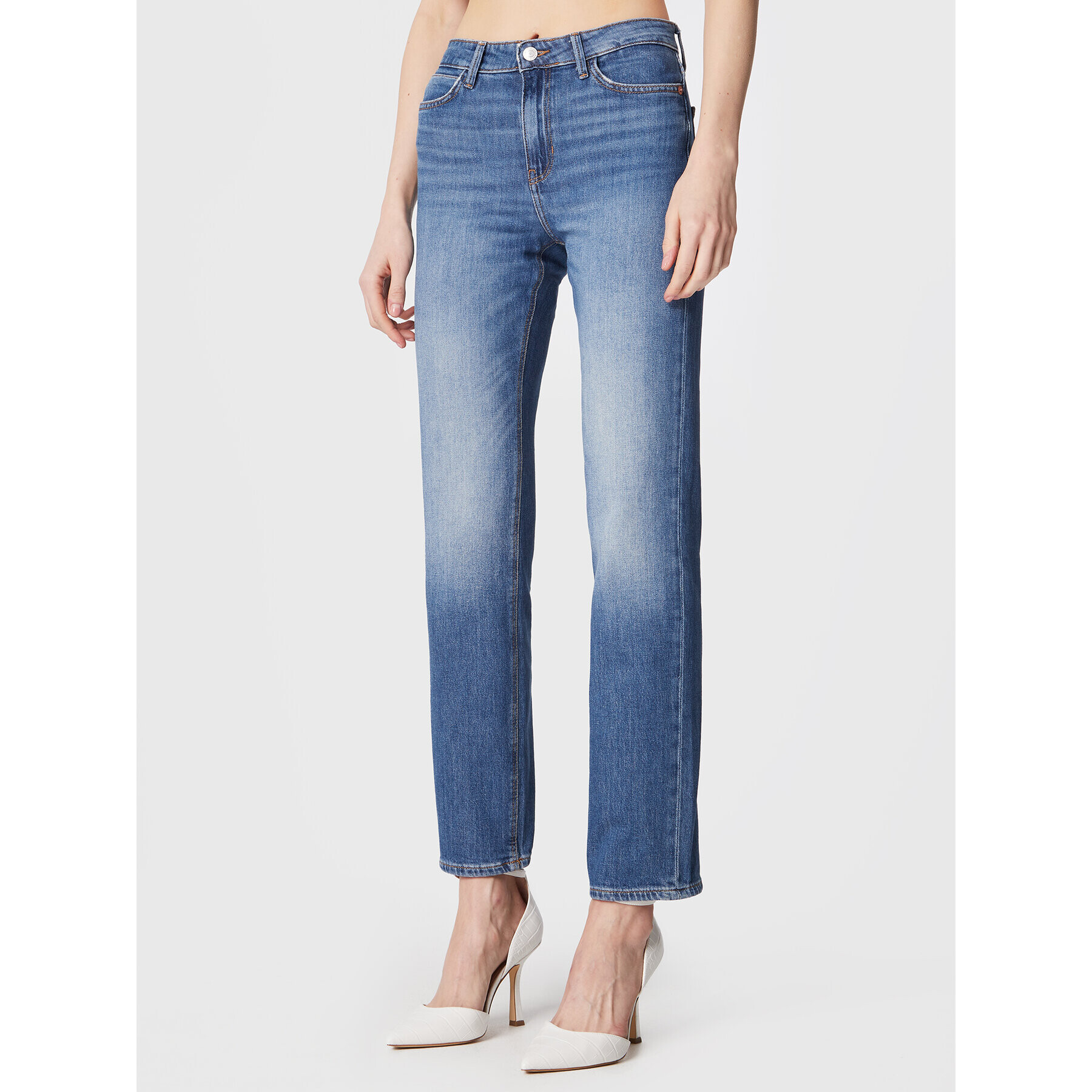 Guess Дънки 1981 W3RA22 D4WF1 Син Straight Fit - Pepit.bg