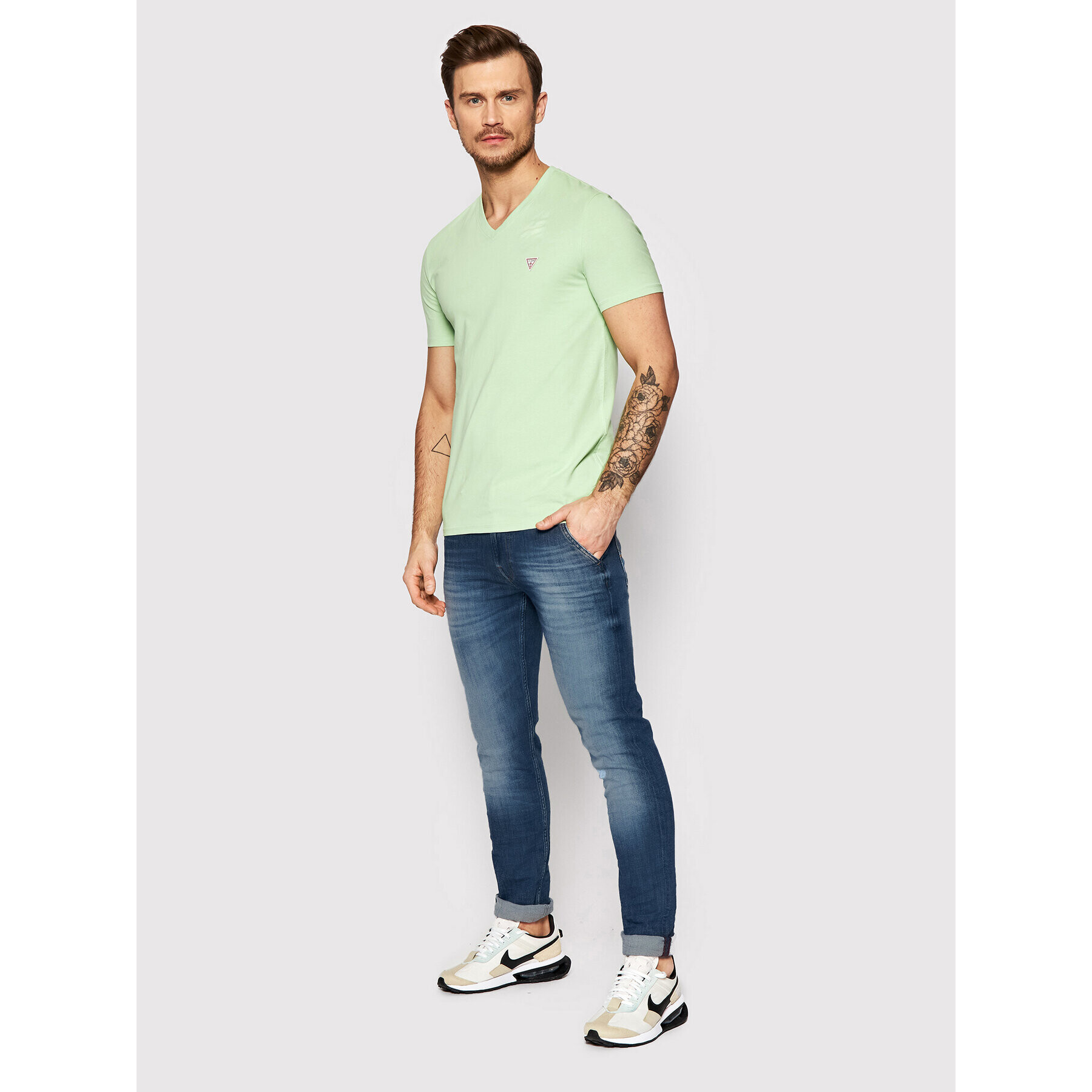 Guess Дънки Adam M2GA81 D4ME1 Тъмносин Skinny Fit - Pepit.bg