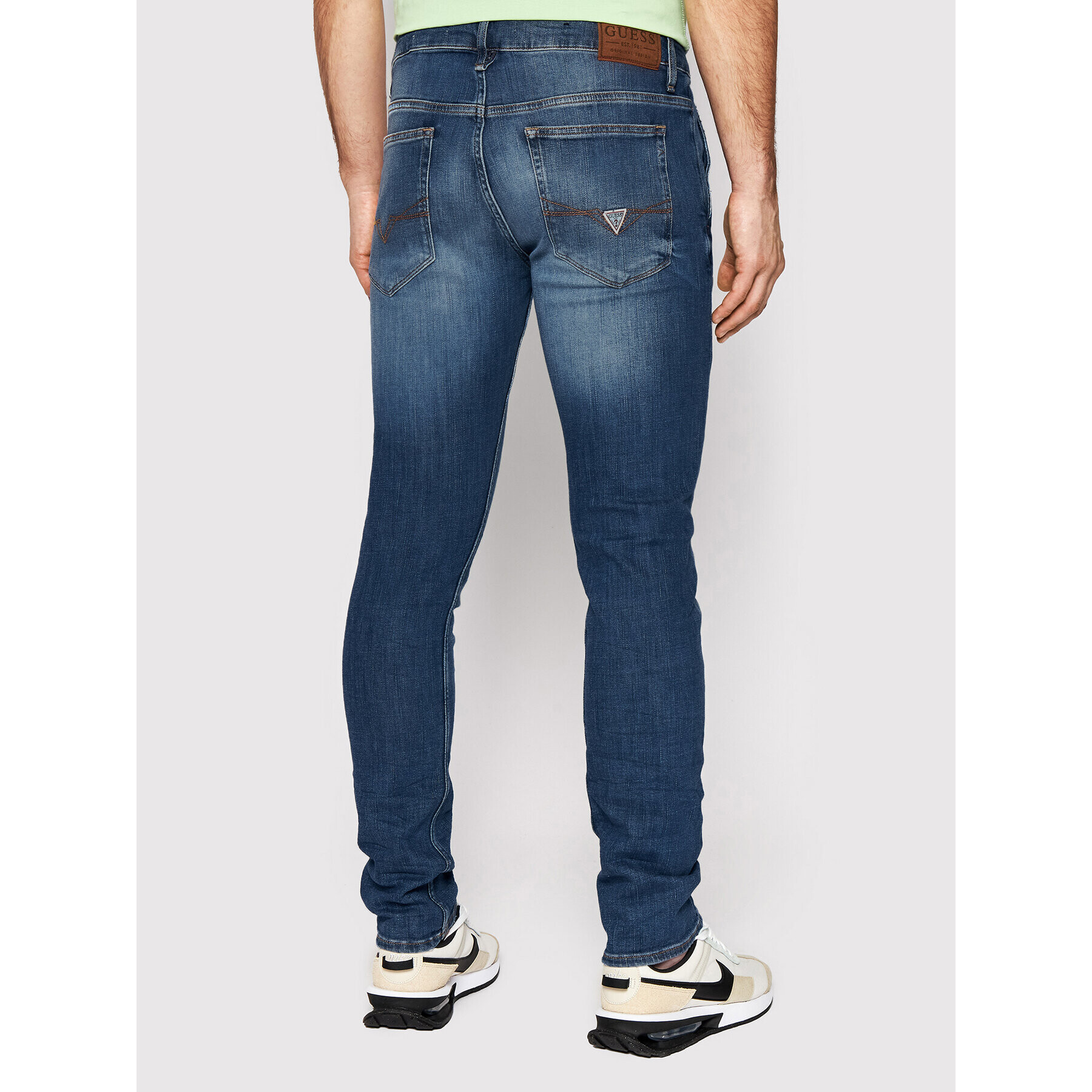 Guess Дънки Adam M2GA81 D4ME1 Тъмносин Skinny Fit - Pepit.bg