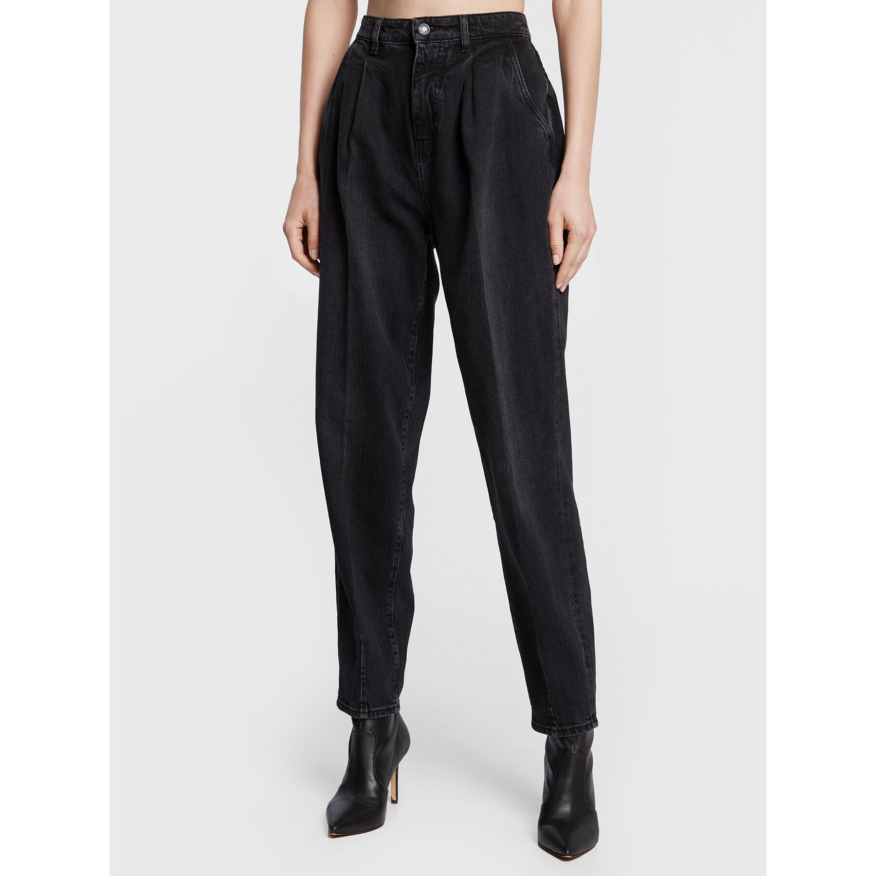 Guess Дънки Andrea W2BA29 D4QD1 Черен Relaxed Fit - Pepit.bg