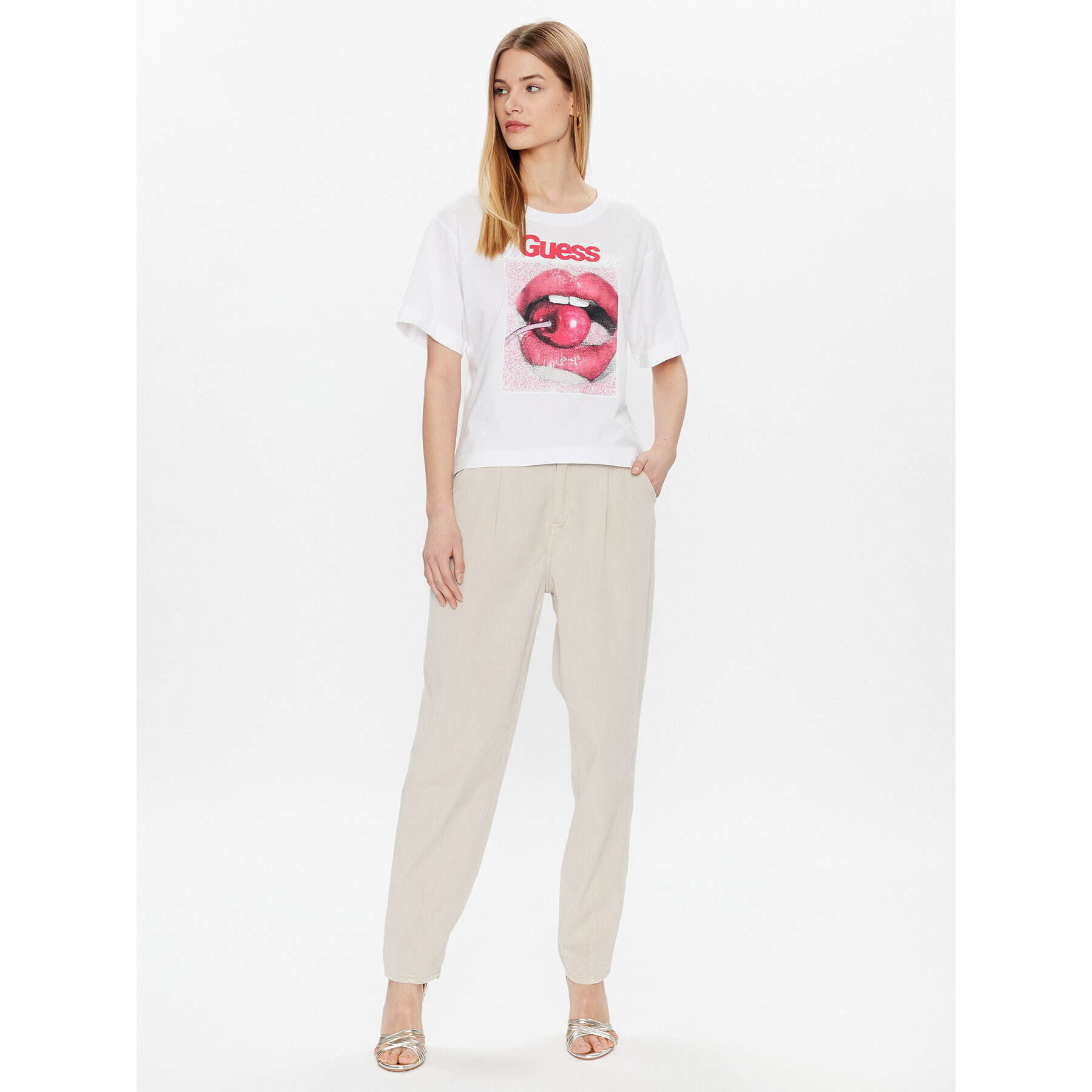 Guess Дънки Andrea W3GA29 WFD53 Бежов Loose Fit - Pepit.bg