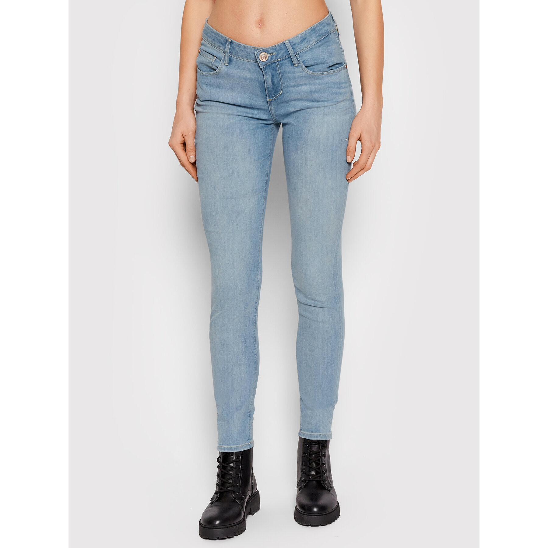 Guess Дънки Annette W2GA99 D4K94 Син Skinny Fit - Pepit.bg