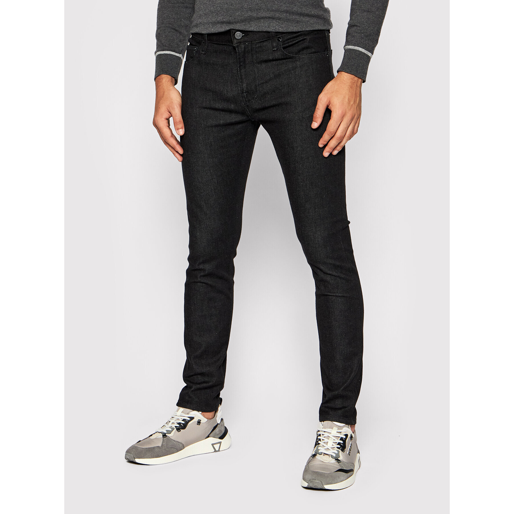 Guess Дънки Chris M1BA27 D4HP1 Черен Super Skinny Fit - Pepit.bg