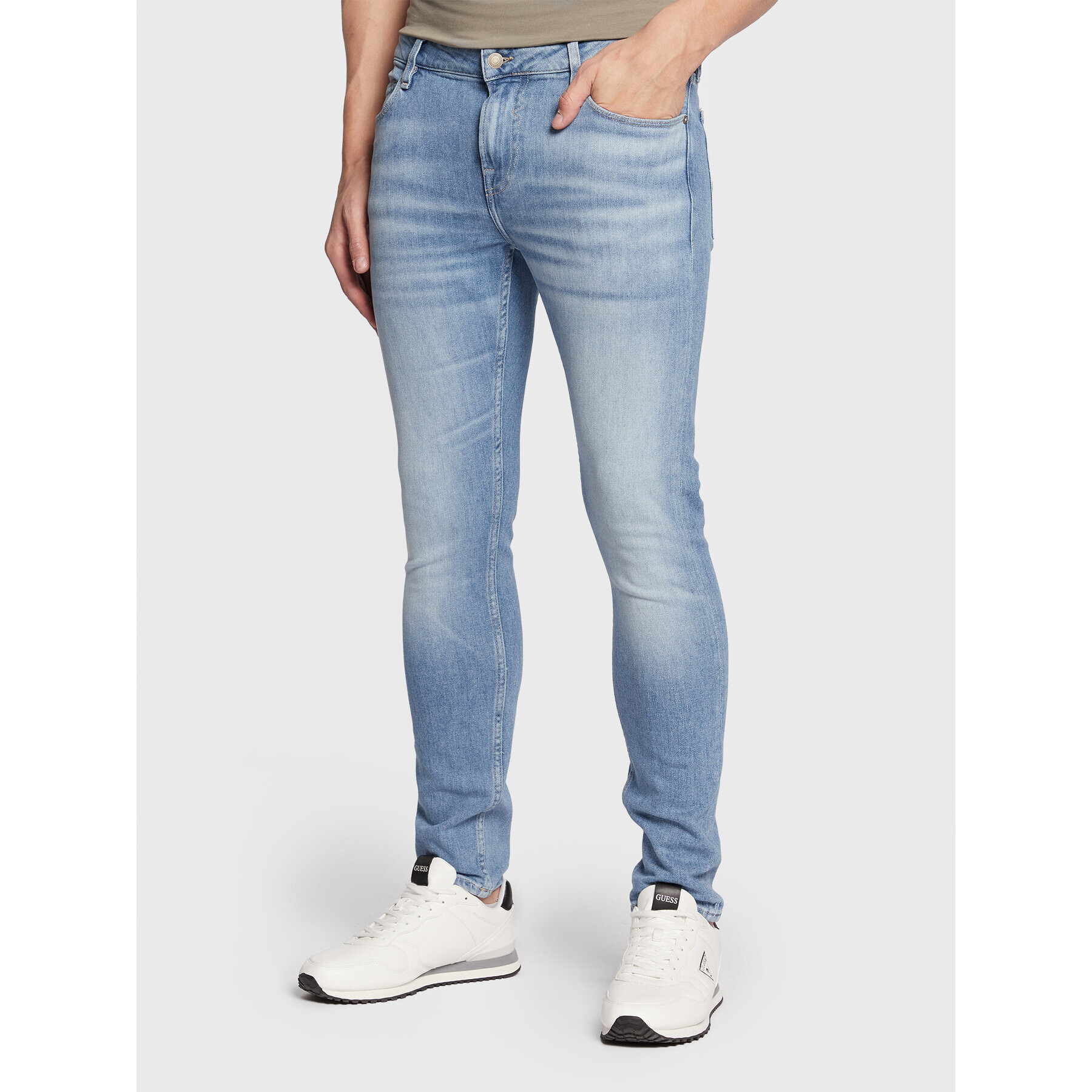 Guess Дънки Chris M2YA27 D4Q43 Син Super Skinny Fit - Pepit.bg