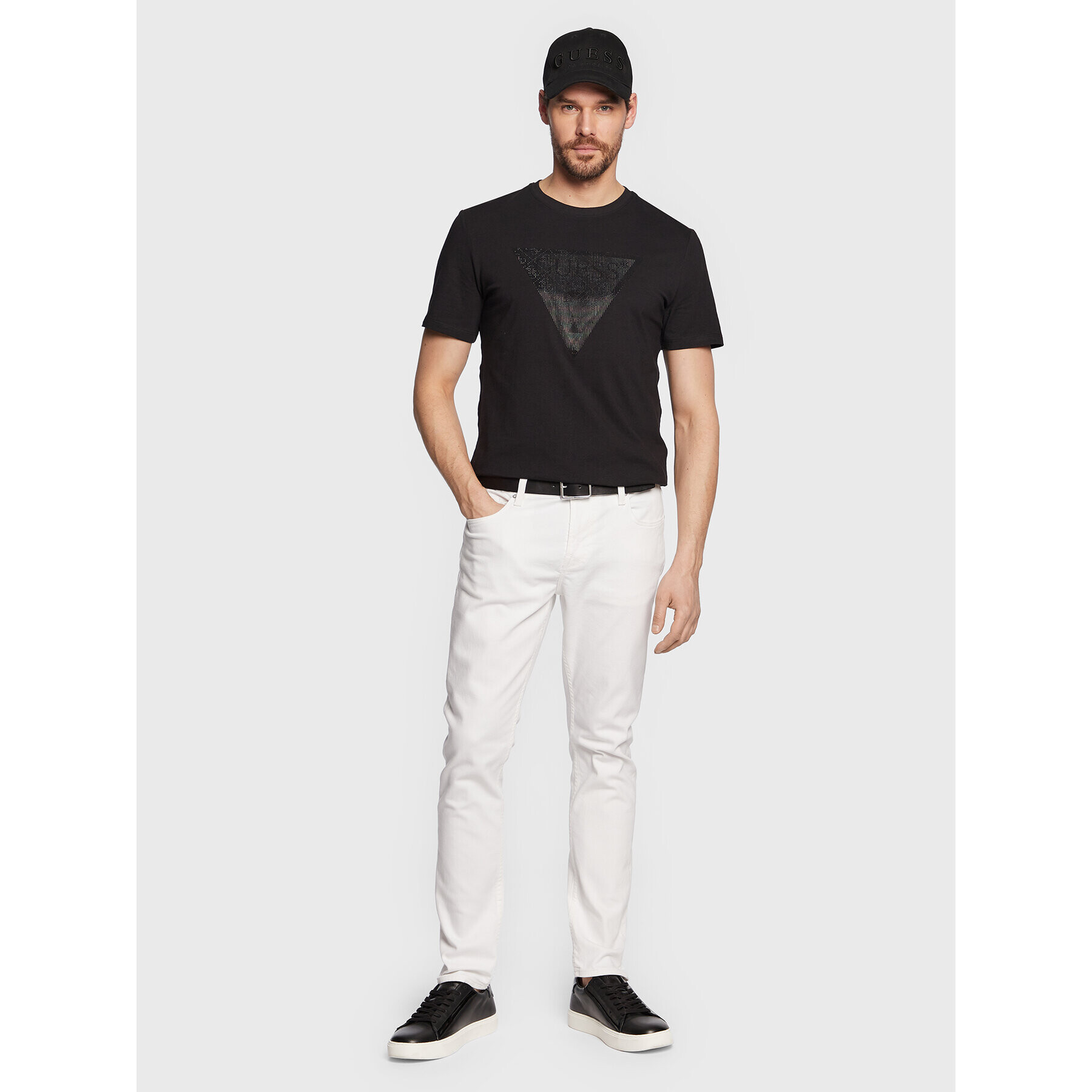 Guess Дънки Chris M3GA27 D4Z91 Бял Skinny Fit - Pepit.bg