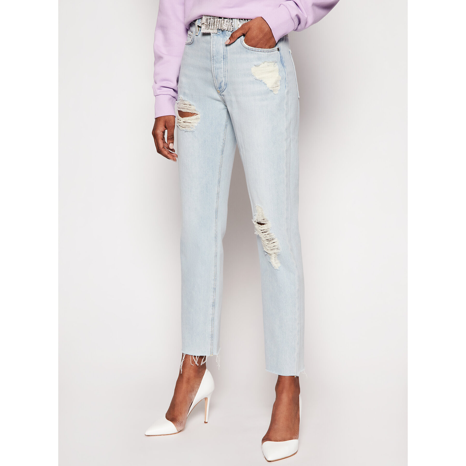 Guess Дънки Girly W1RA16 D3Y0I Син Iconic Fit - Pepit.bg