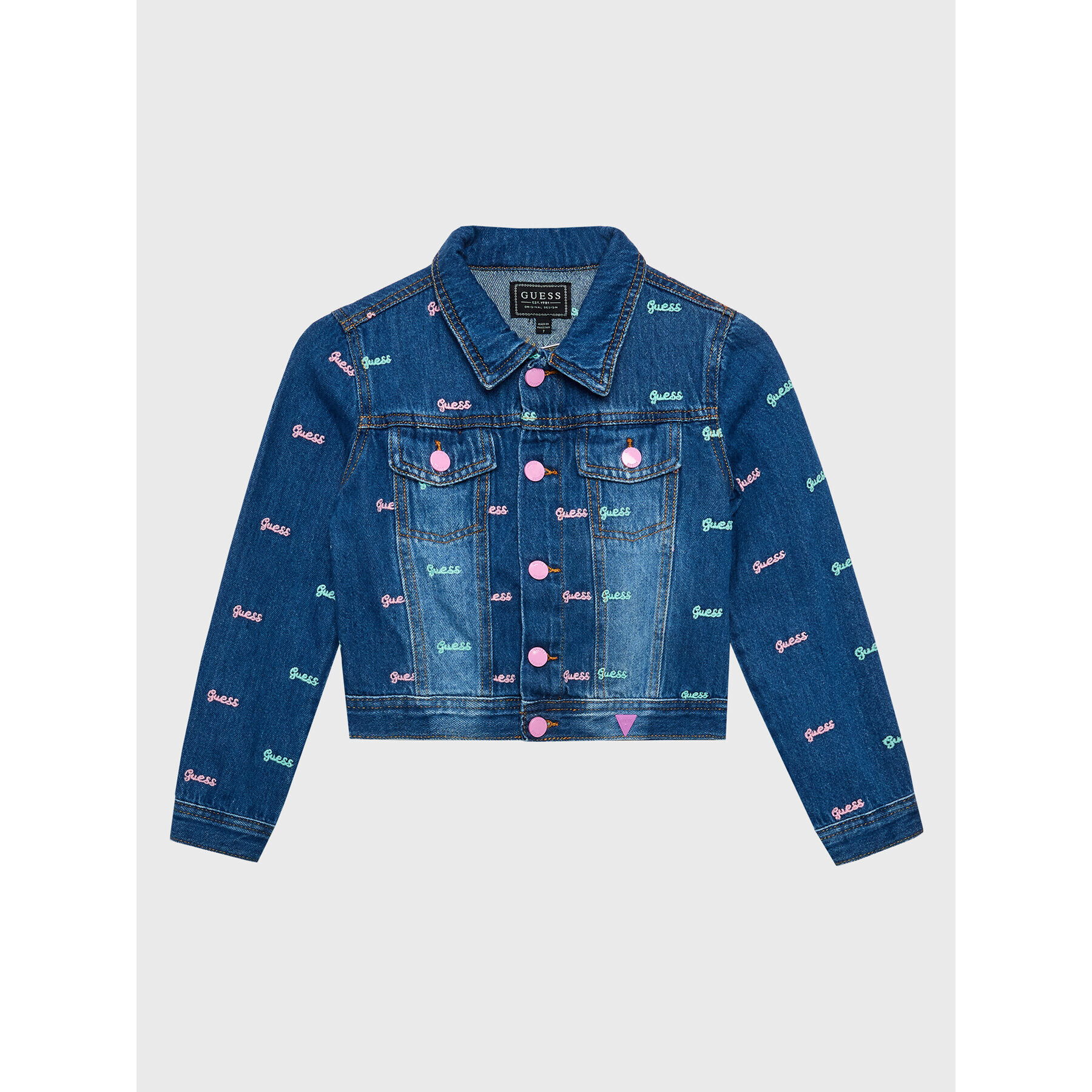 Guess Дънково яке J3RL07 D4YA0 Син Regular Fit - Pepit.bg