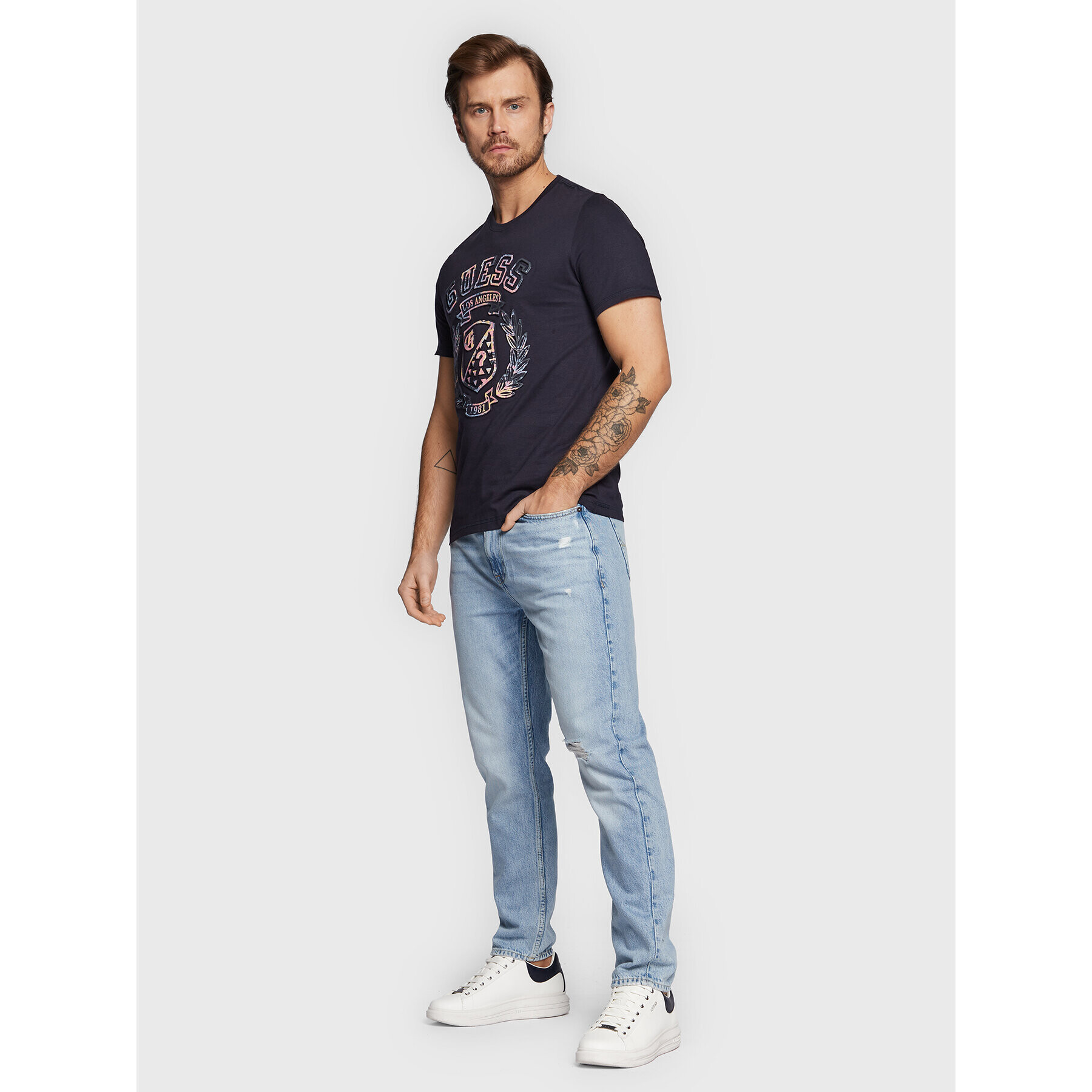 Guess Дънки James M3RA14 D4T9B Син Relaxed Fit - Pepit.bg