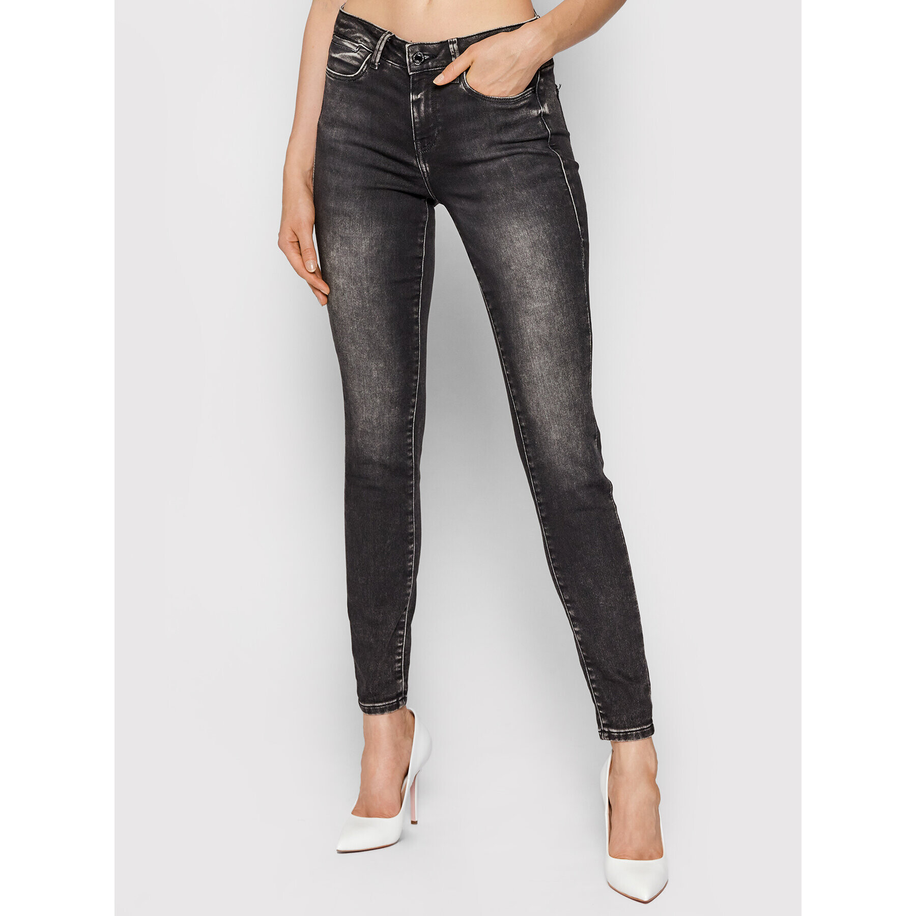 Guess Дънки Jegging Mid W1YA03 D4ER2 Сив Jegging Fit - Pepit.bg