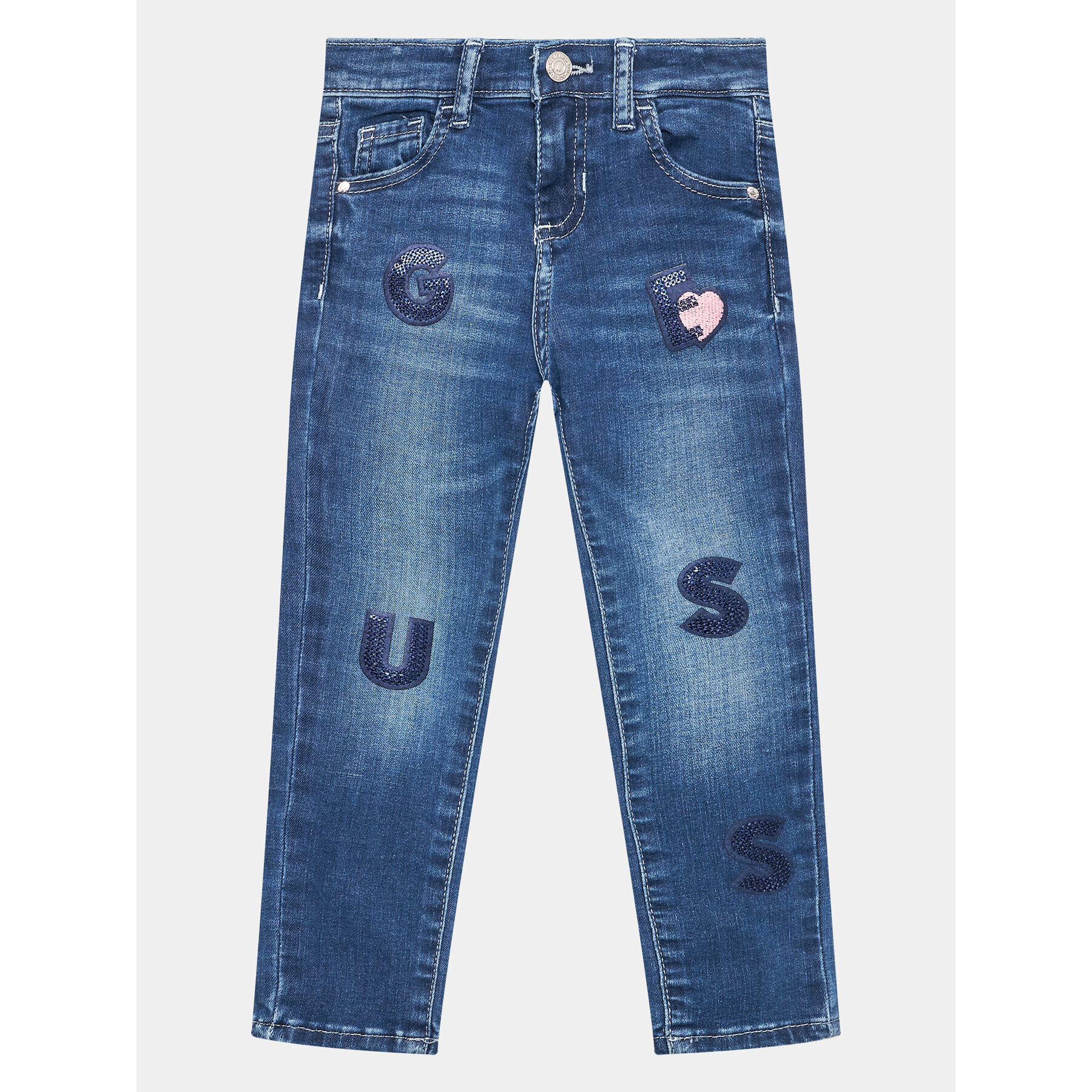 Guess Дънки K3YA04 D4CA0 Тъмносин Slim Fit - Pepit.bg