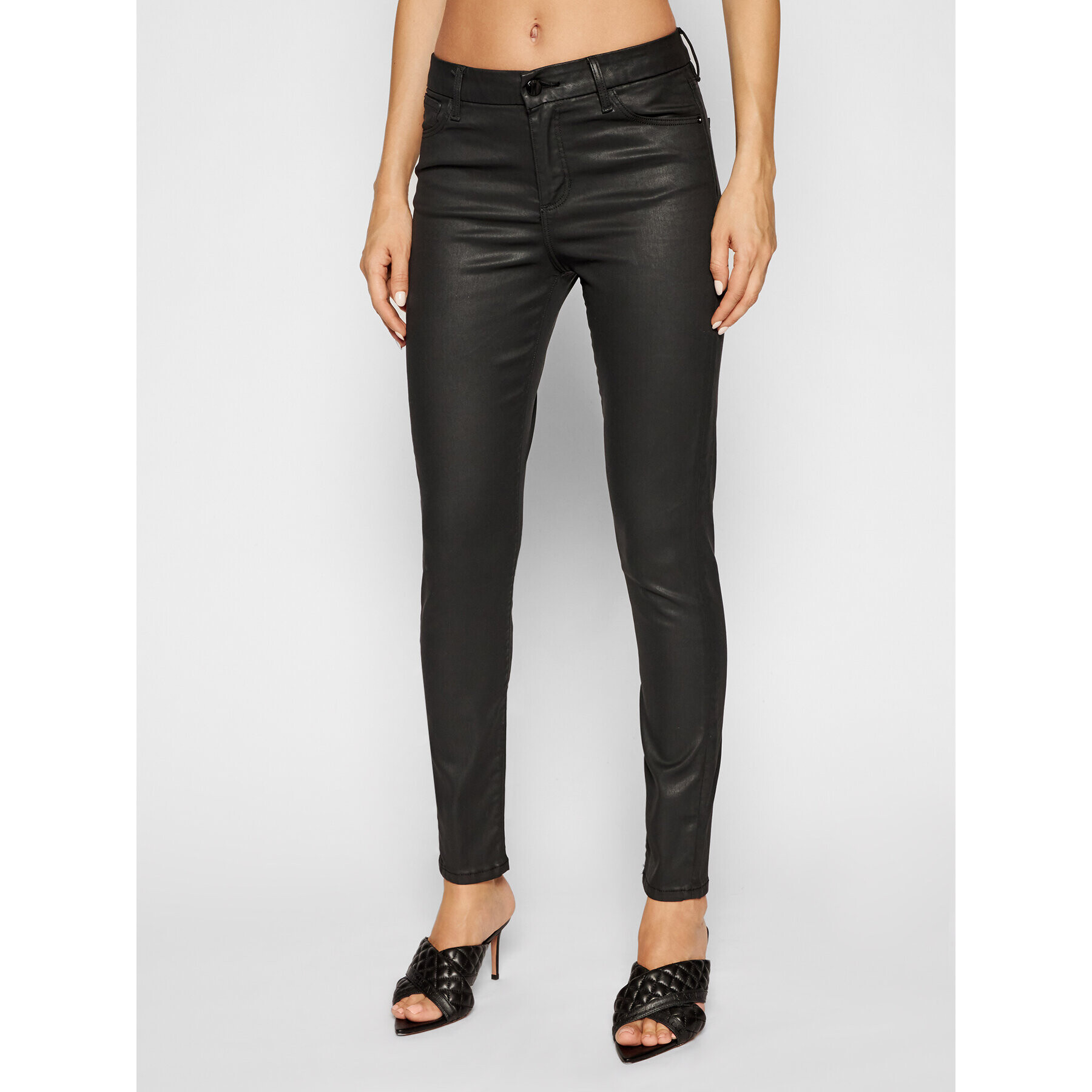 Guess Дънки Lush W1YA95 D3OZ2 Черен Skinny Fit - Pepit.bg