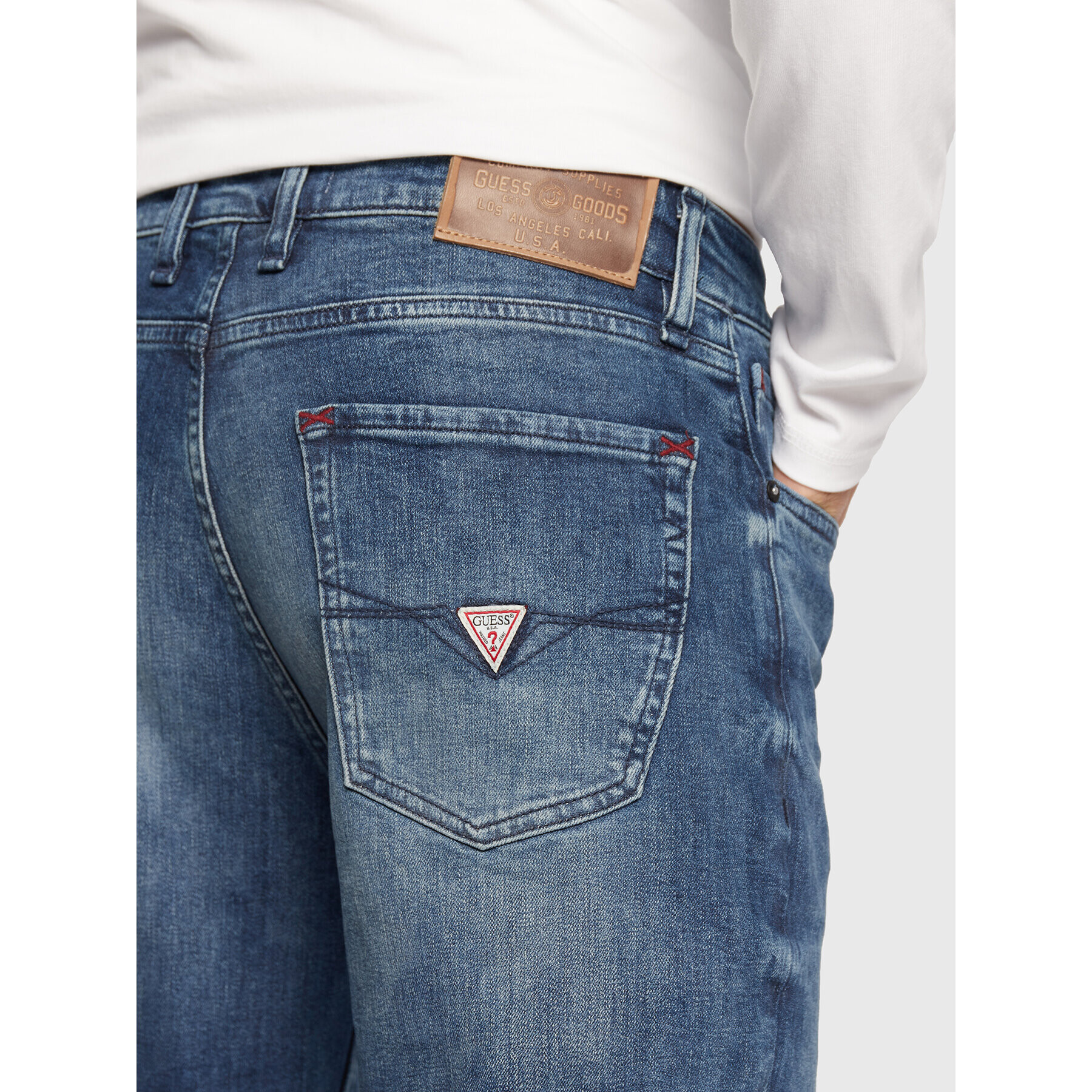 Guess Дънки M2BA37 D4PJ4 Син Skinny Fit - Pepit.bg