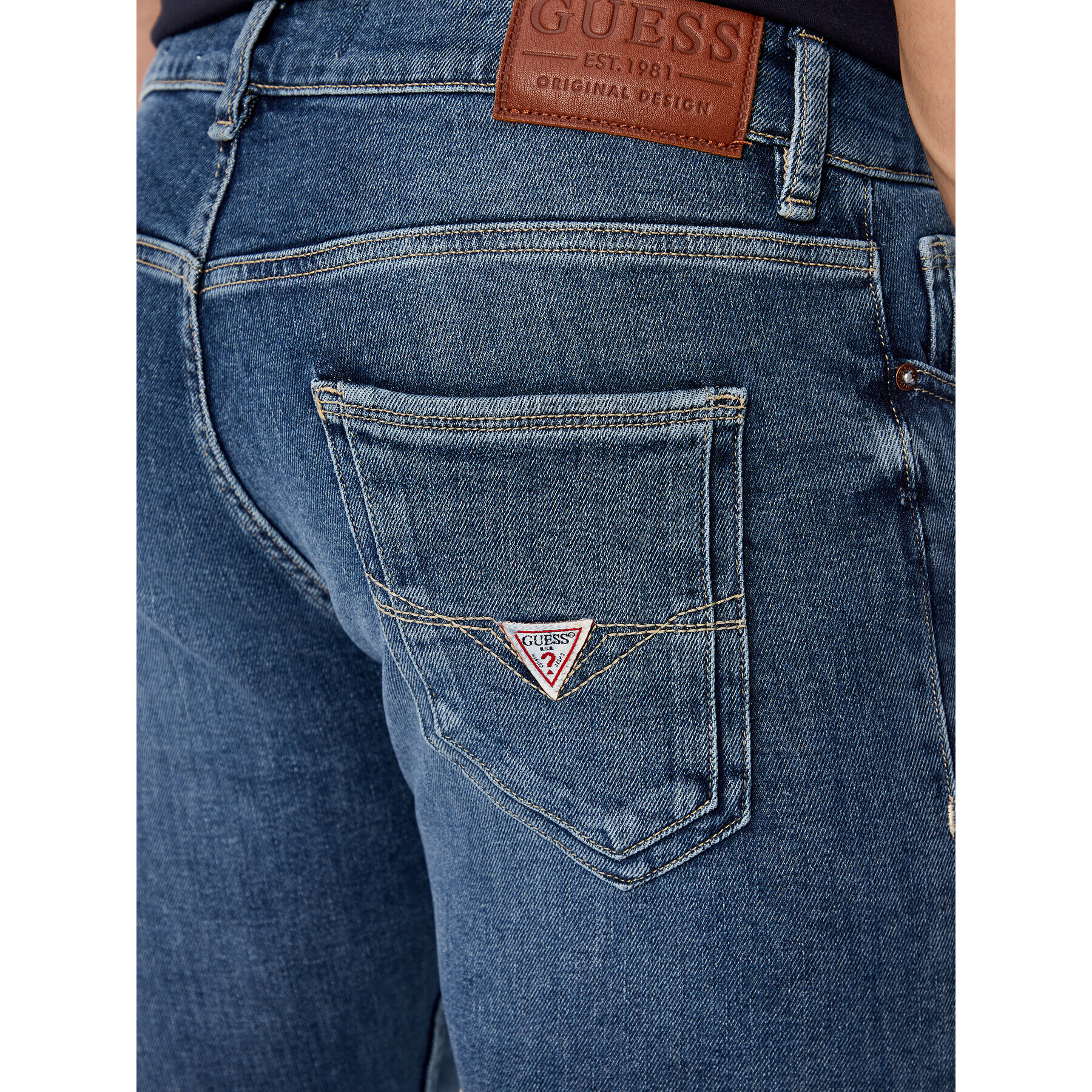 Guess Дънки M2YAN1 D4Q42 Син Skinny Fit - Pepit.bg