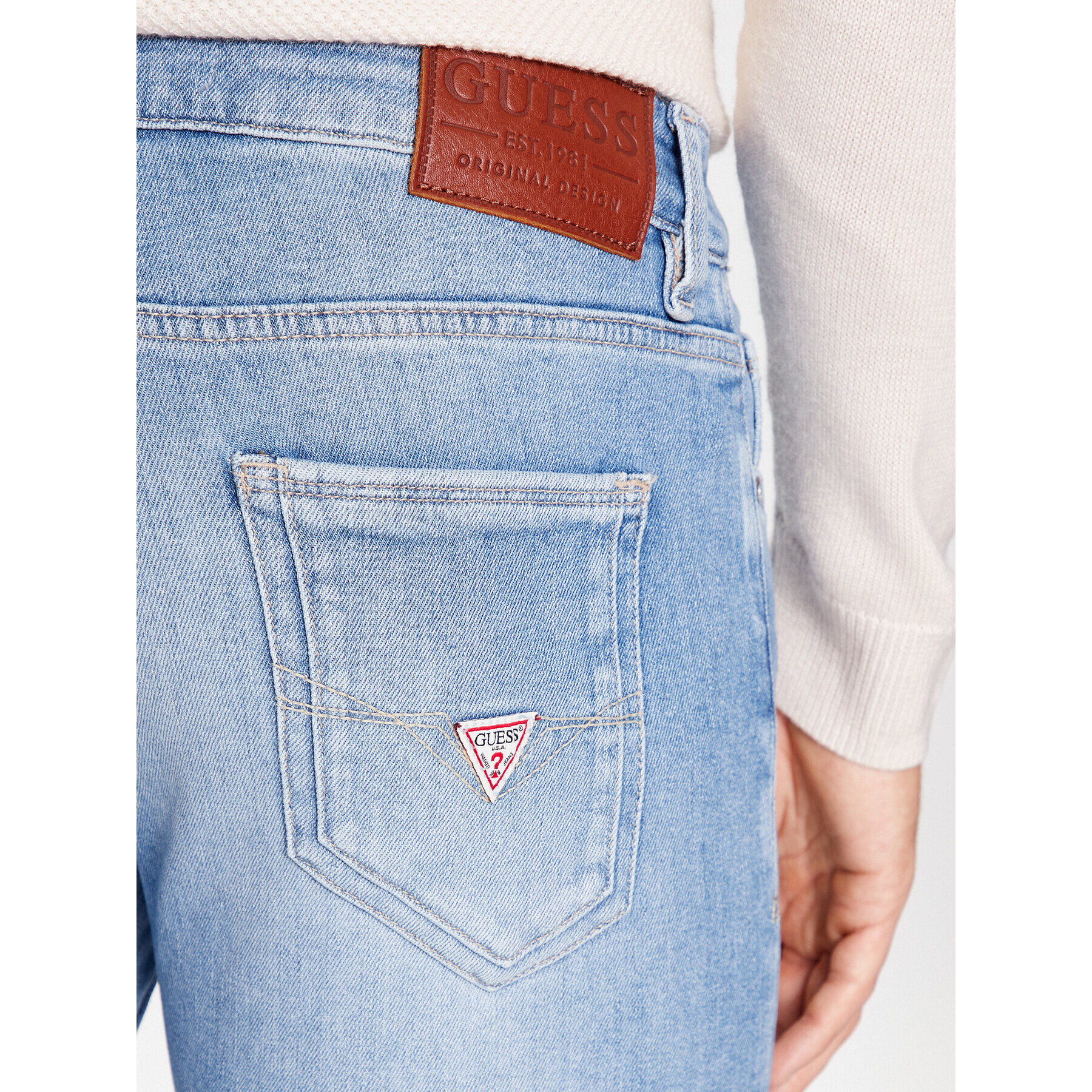 Guess Дънки M2YAN1 D4Q43 Син Skinny Fit - Pepit.bg