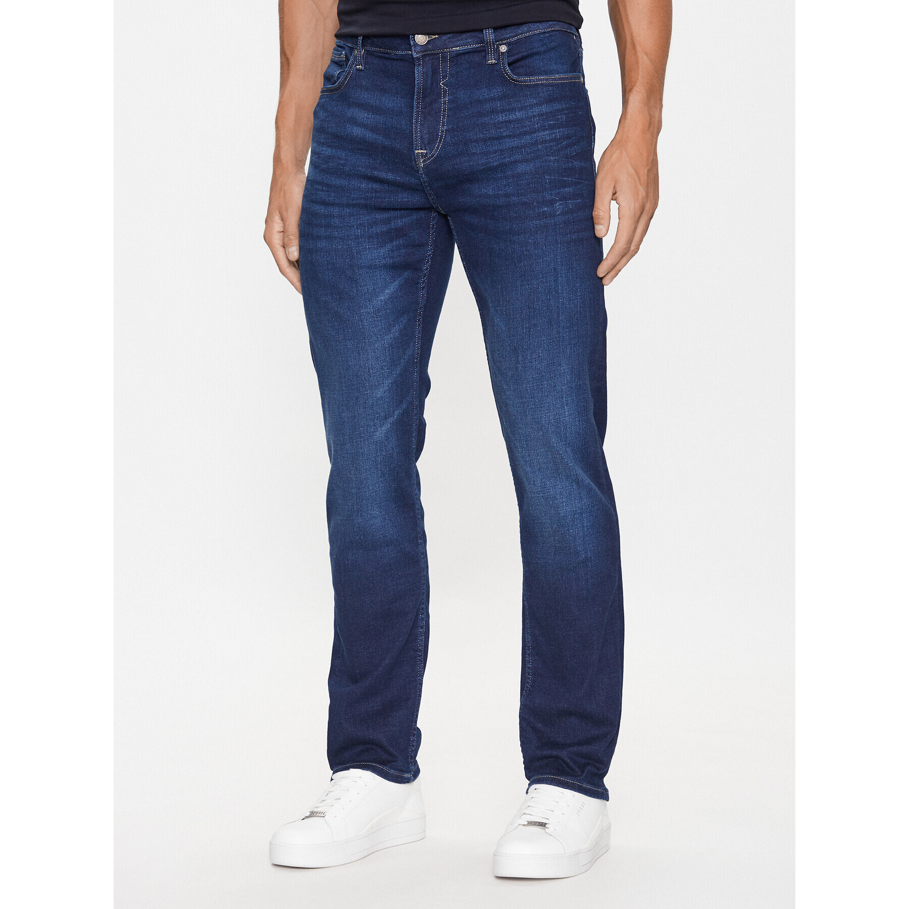 Guess Дънки M3YAN2 D5271 Тъмносин Slim Fit - Pepit.bg