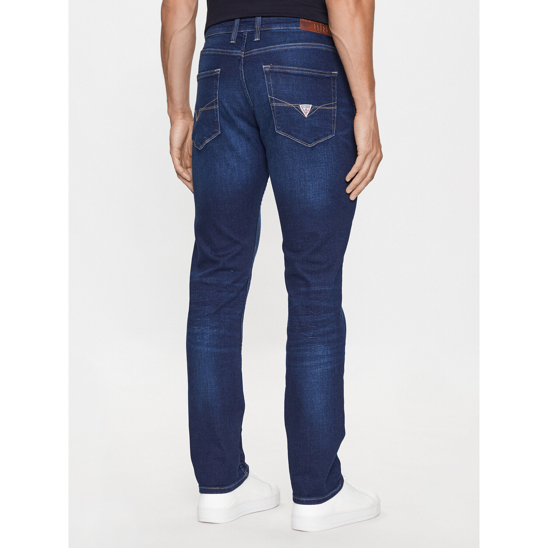 Guess Дънки M3YAN2 D5271 Тъмносин Slim Fit - Pepit.bg