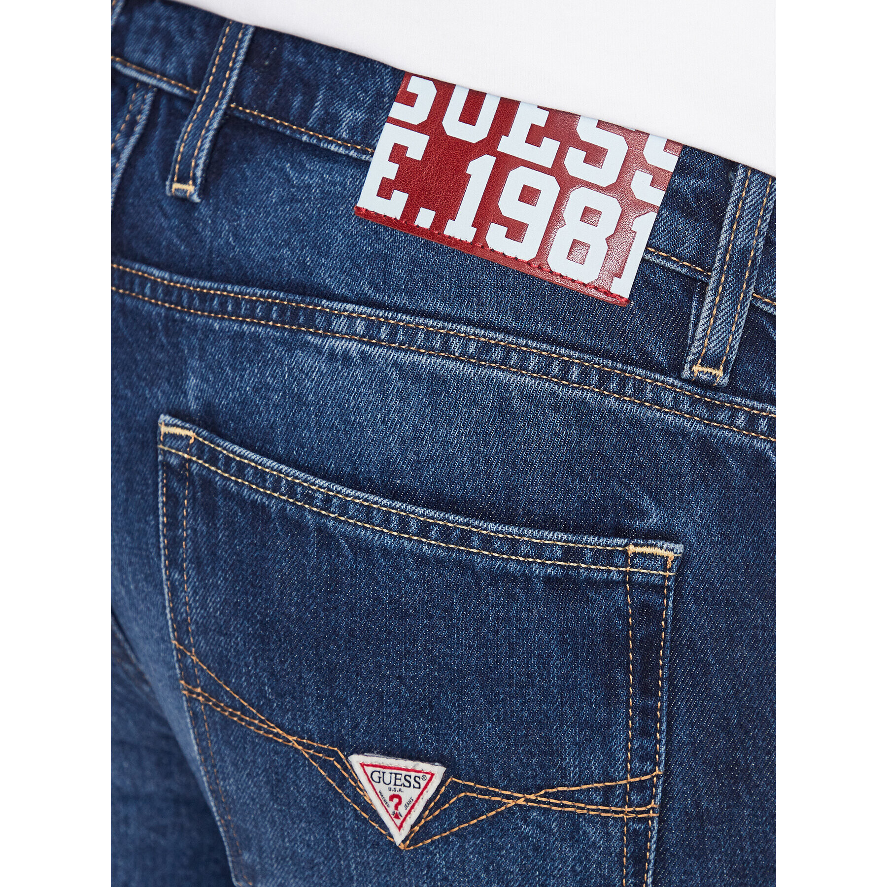 Guess Дънки M3YAS2 D4T9H Син Slim Fit - Pepit.bg