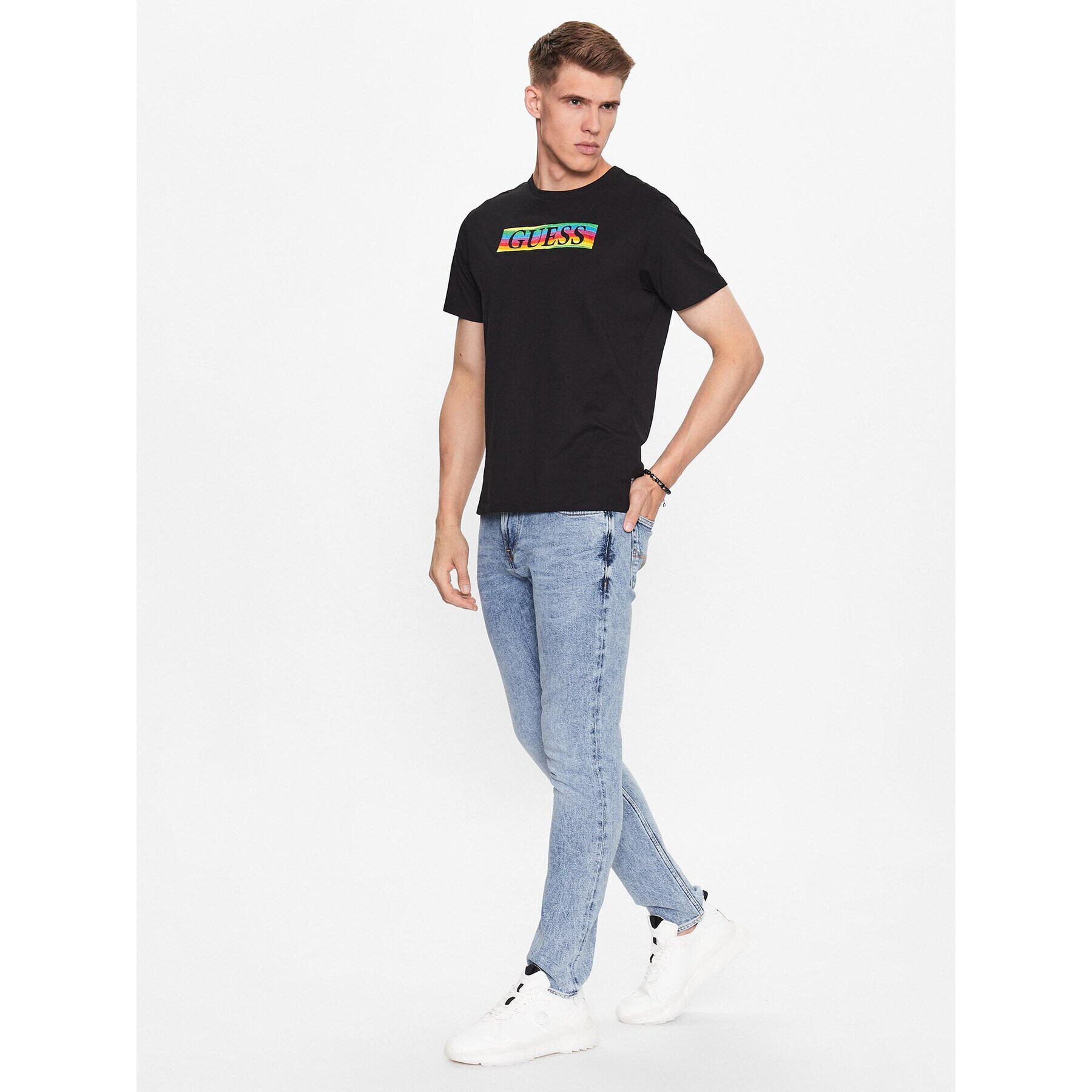 Guess Дънки M3YAS2 D4WBC Син Slim Tapered Fit - Pepit.bg