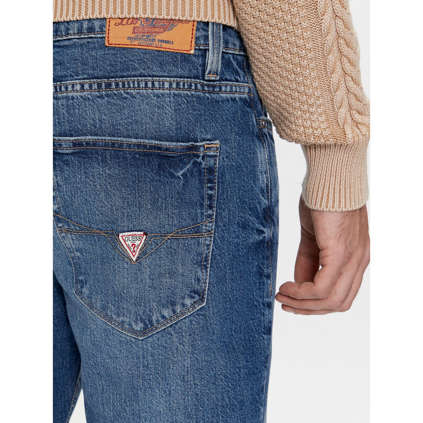 Guess Дънки M4RAN2 D58M2 Син Slim Fit - Pepit.bg