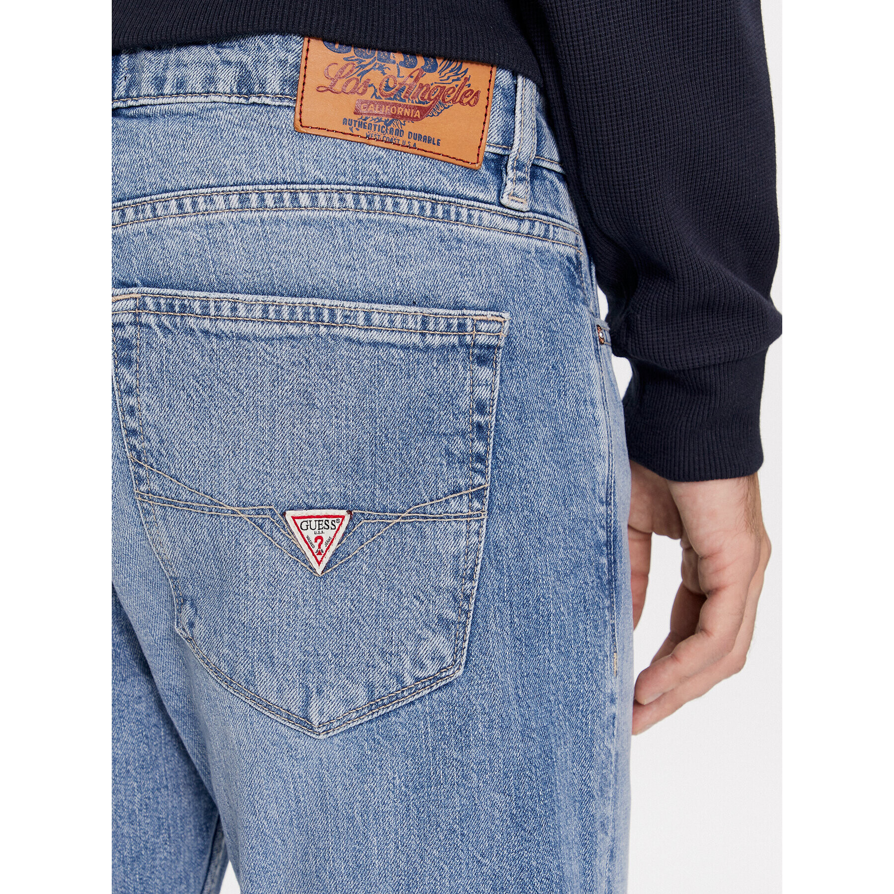 Guess Дънки M4RAS2 D58M3 Тъмносин Slim Fit - Pepit.bg