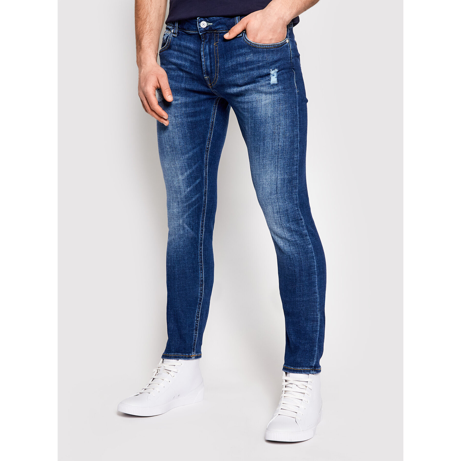 Guess Дънки Miami M1GAN1 D4CH1 Син Slim Fit - Pepit.bg