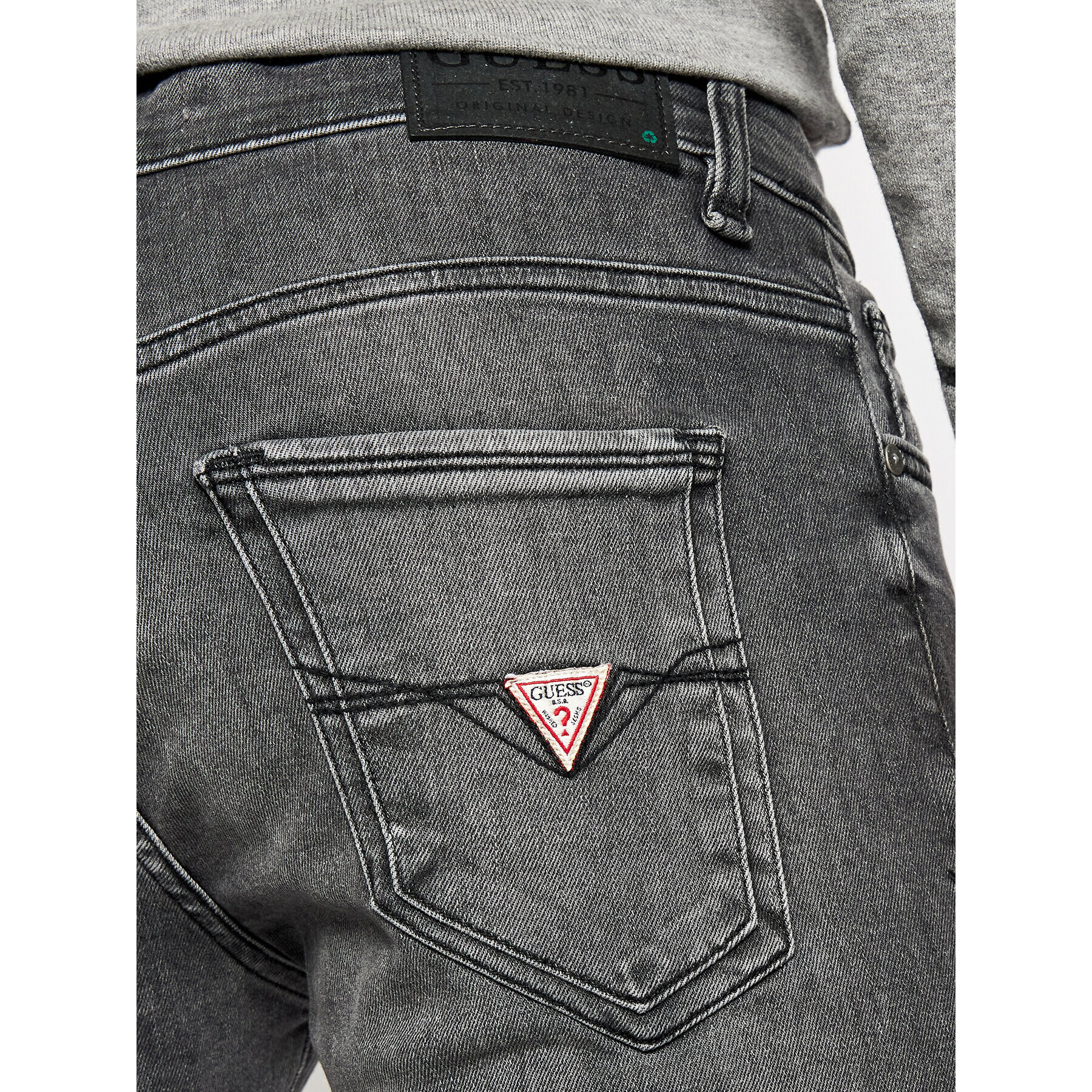 Guess Дънки Miami M1YAN1 D4F54 Сив Skinny Fit - Pepit.bg