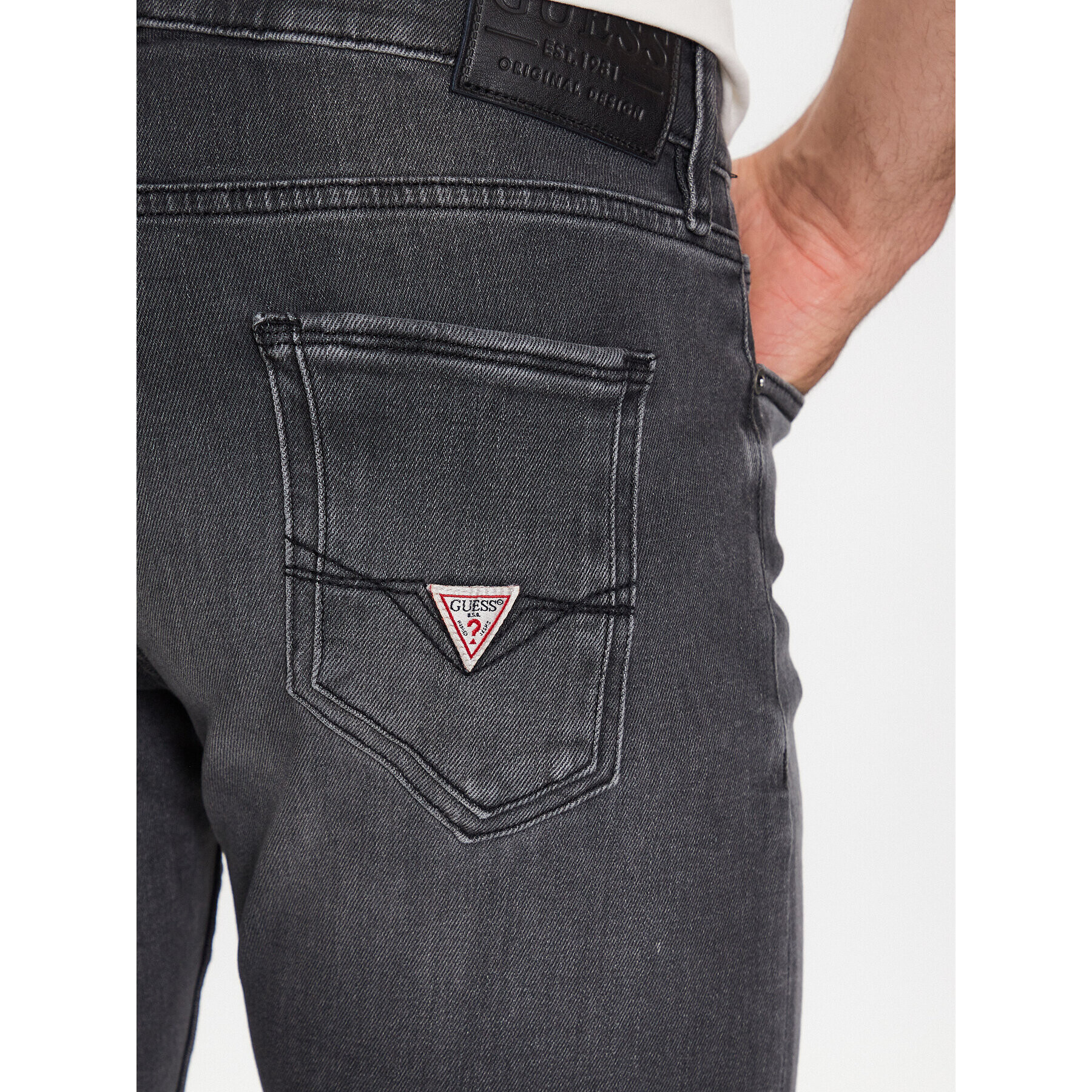 Guess Дънки Miami M2YAN1 D4Q52 Сив Skinny Fit - Pepit.bg