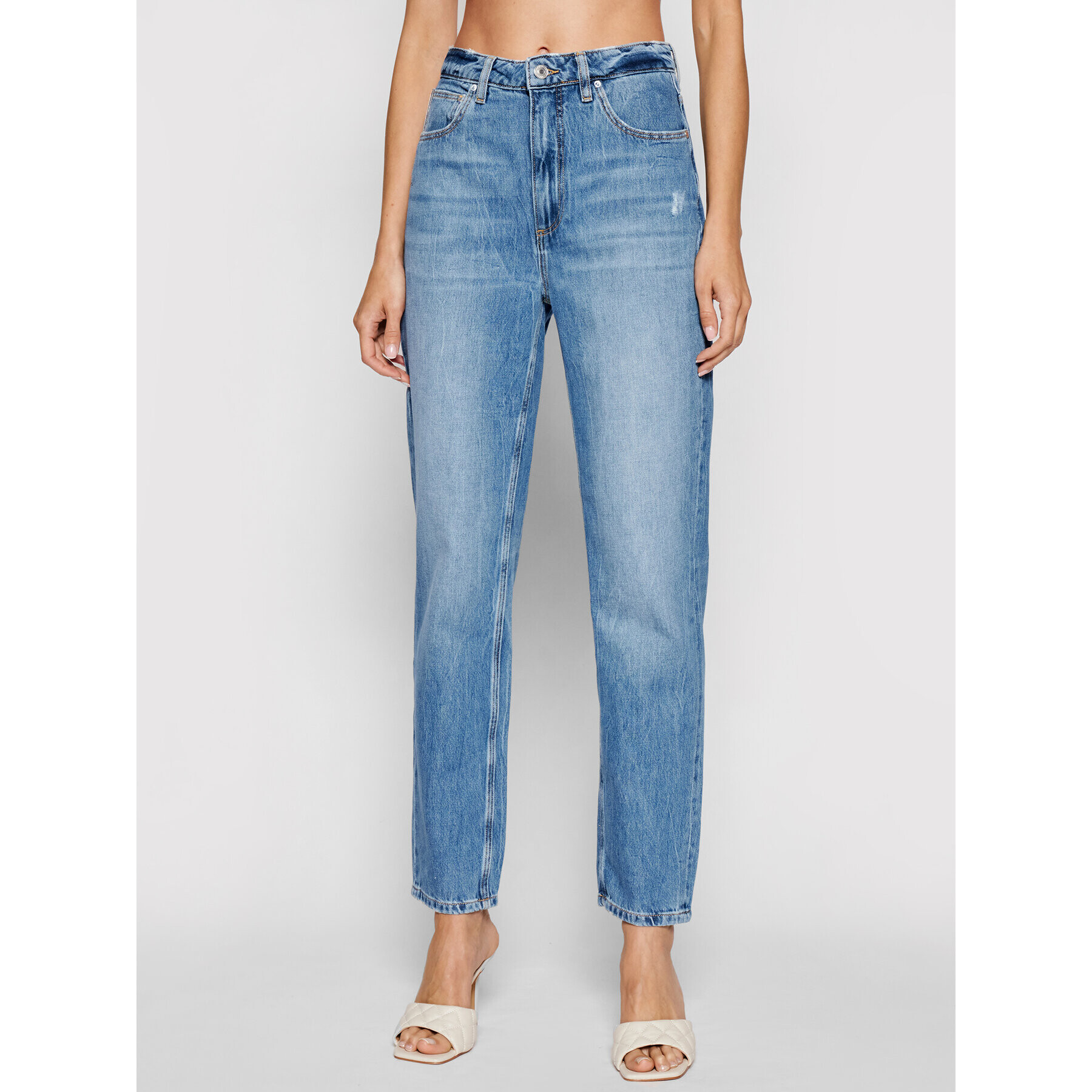 Guess Дънки Mom W1YA21 D3Y0G Син Mom Fit - Pepit.bg