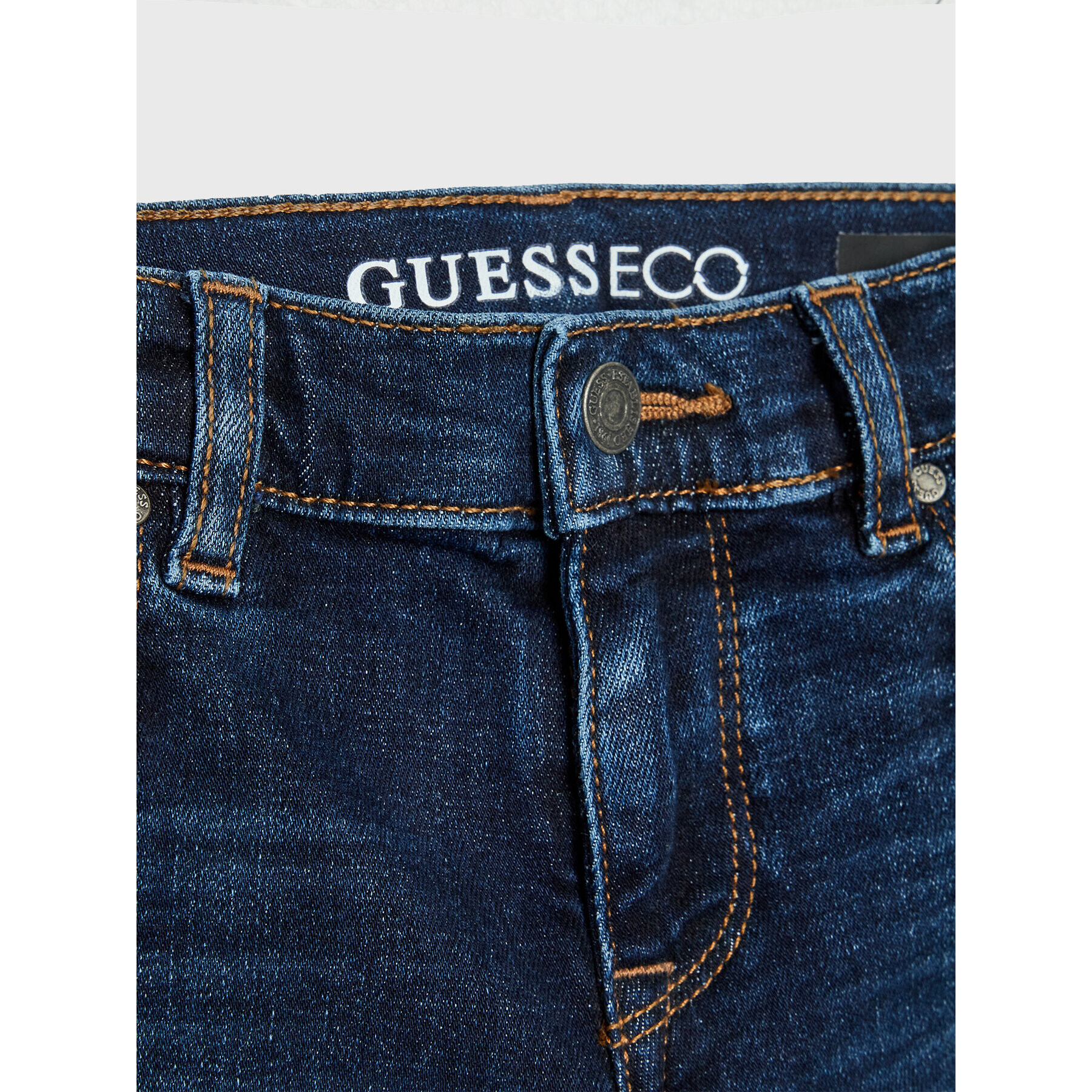 Guess Дънки N2BA06 D4AK0 Тъмносин Slim Fit - Pepit.bg