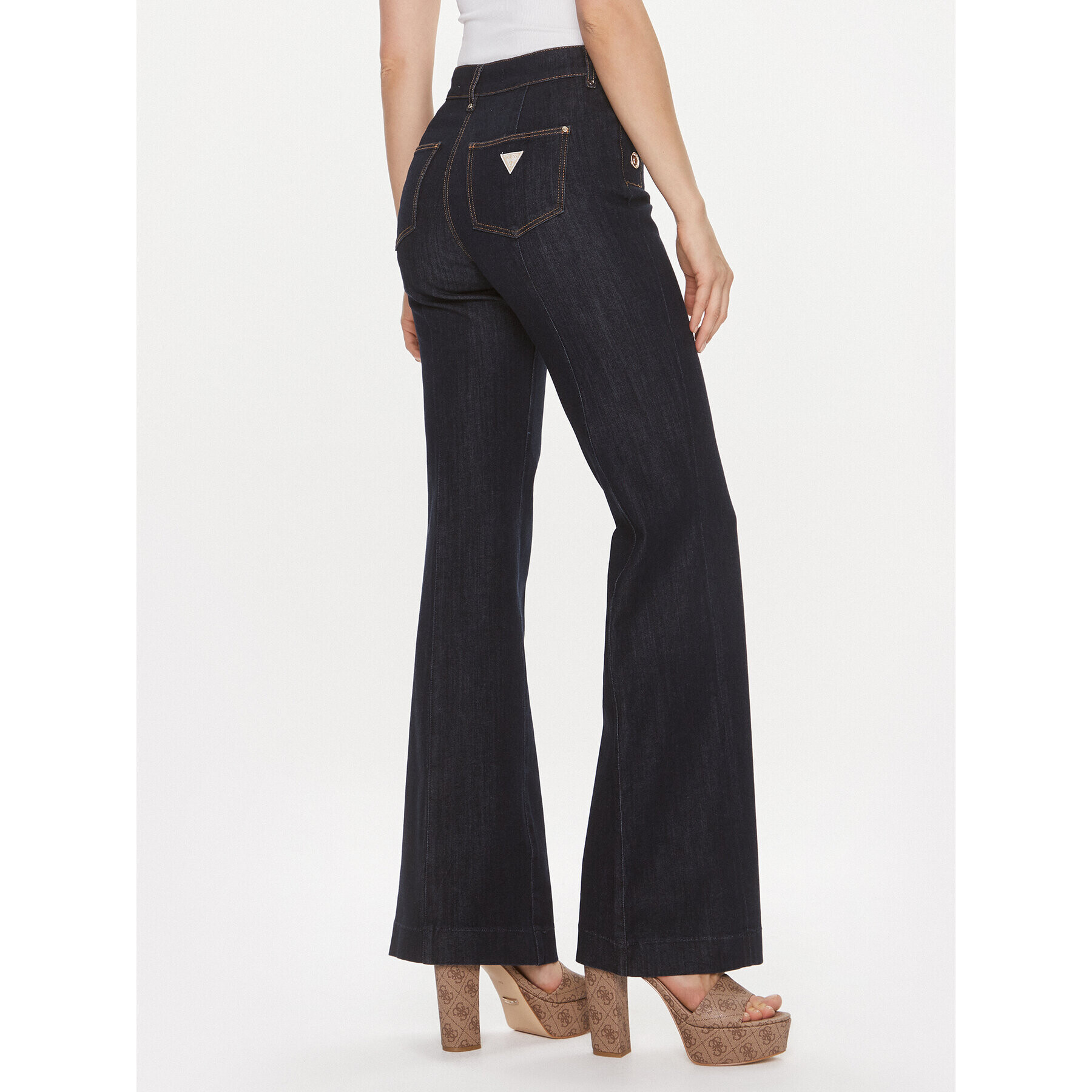 Guess Дънки New Faye W4RA0P D2QU1 Син Slim Fit - Pepit.bg