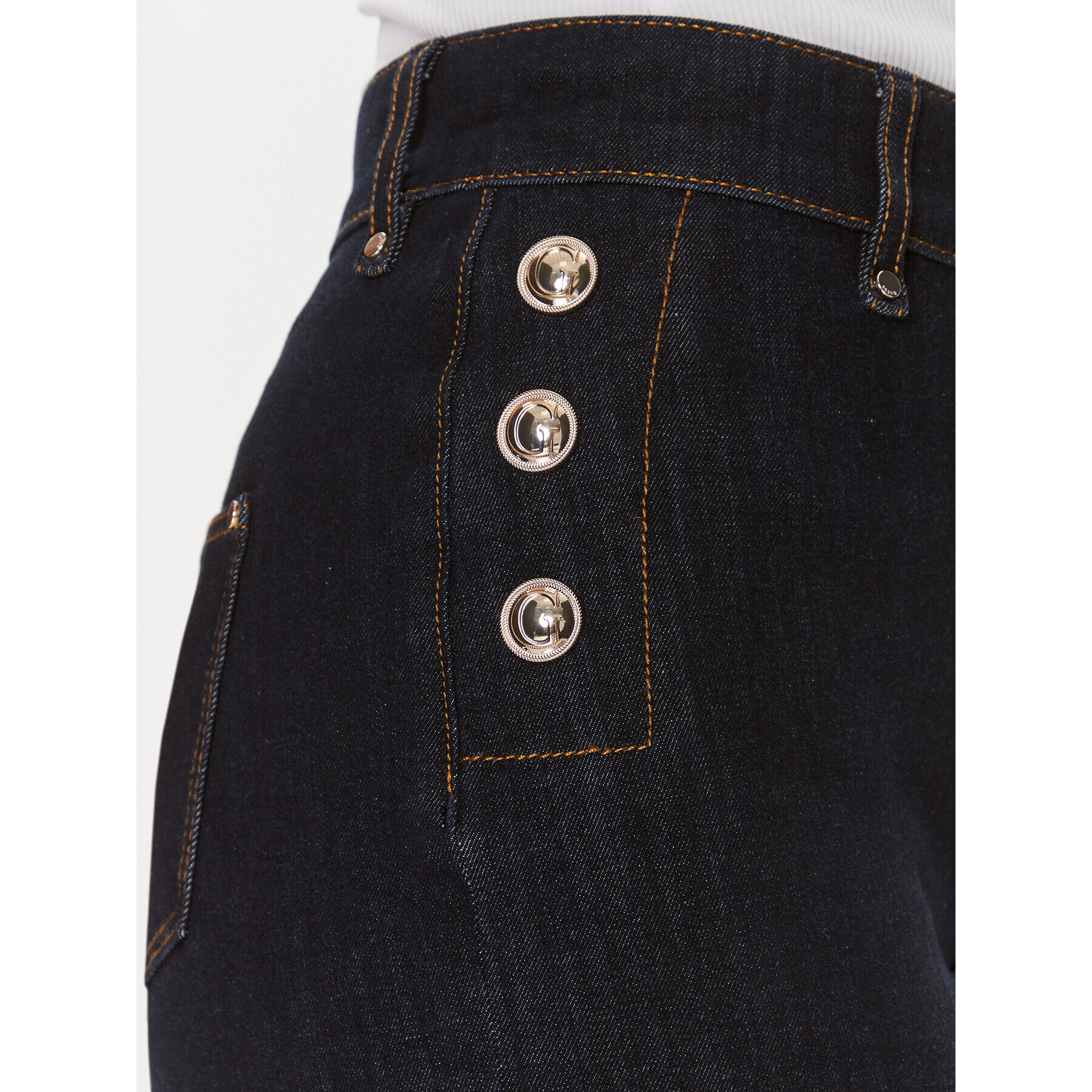 Guess Дънки New Faye W4RA0P D2QU1 Син Slim Fit - Pepit.bg