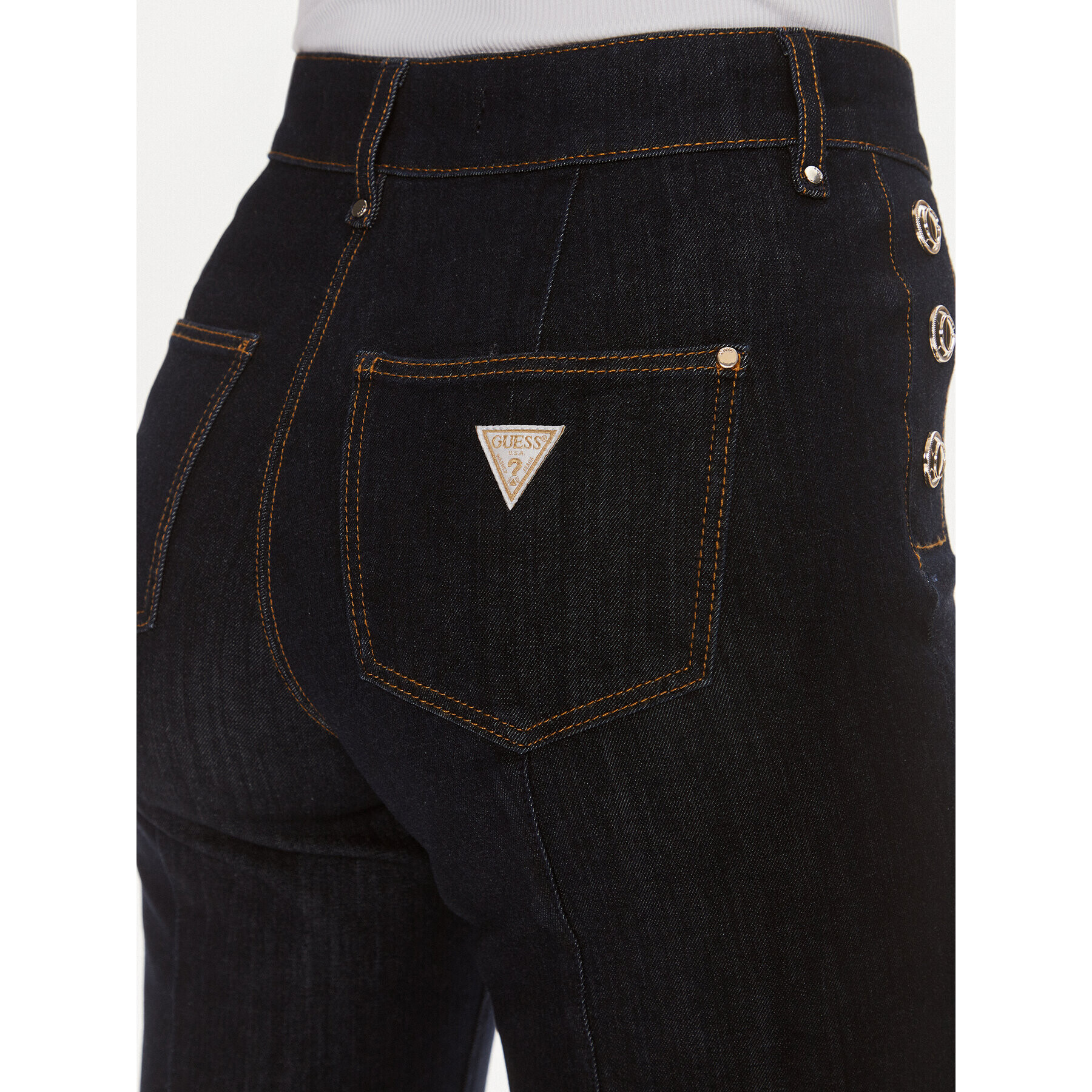 Guess Дънки New Faye W4RA0P D2QU1 Син Slim Fit - Pepit.bg