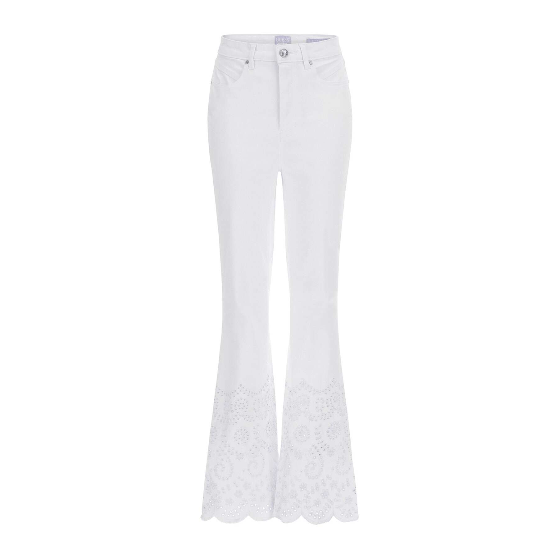 Guess Дънки Pop 70's W3GB33 W93CH Бял Skinny Fit - Pepit.bg