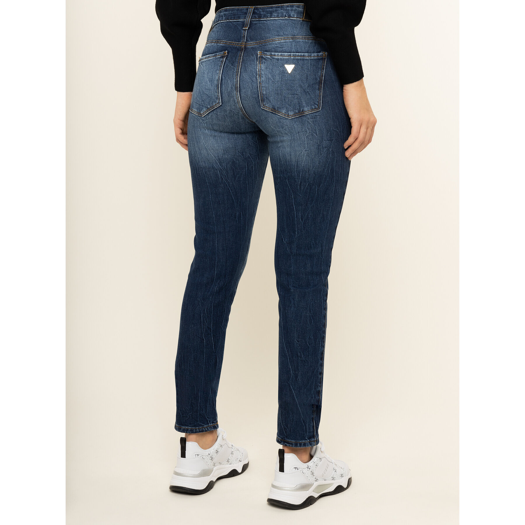 Guess Дънки Sexy Curve W01AJ3 D3XR2 Тъмносин Skinny Fit - Pepit.bg