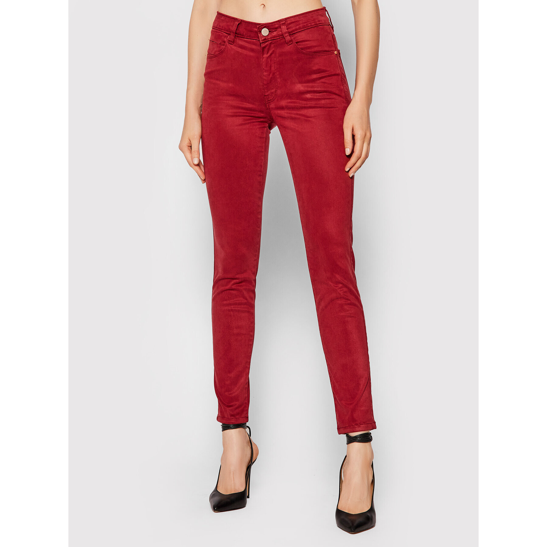 Guess Дънки Sexy Curve W1GAJ3 WP3CE Бордо Curvy Fit - Pepit.bg
