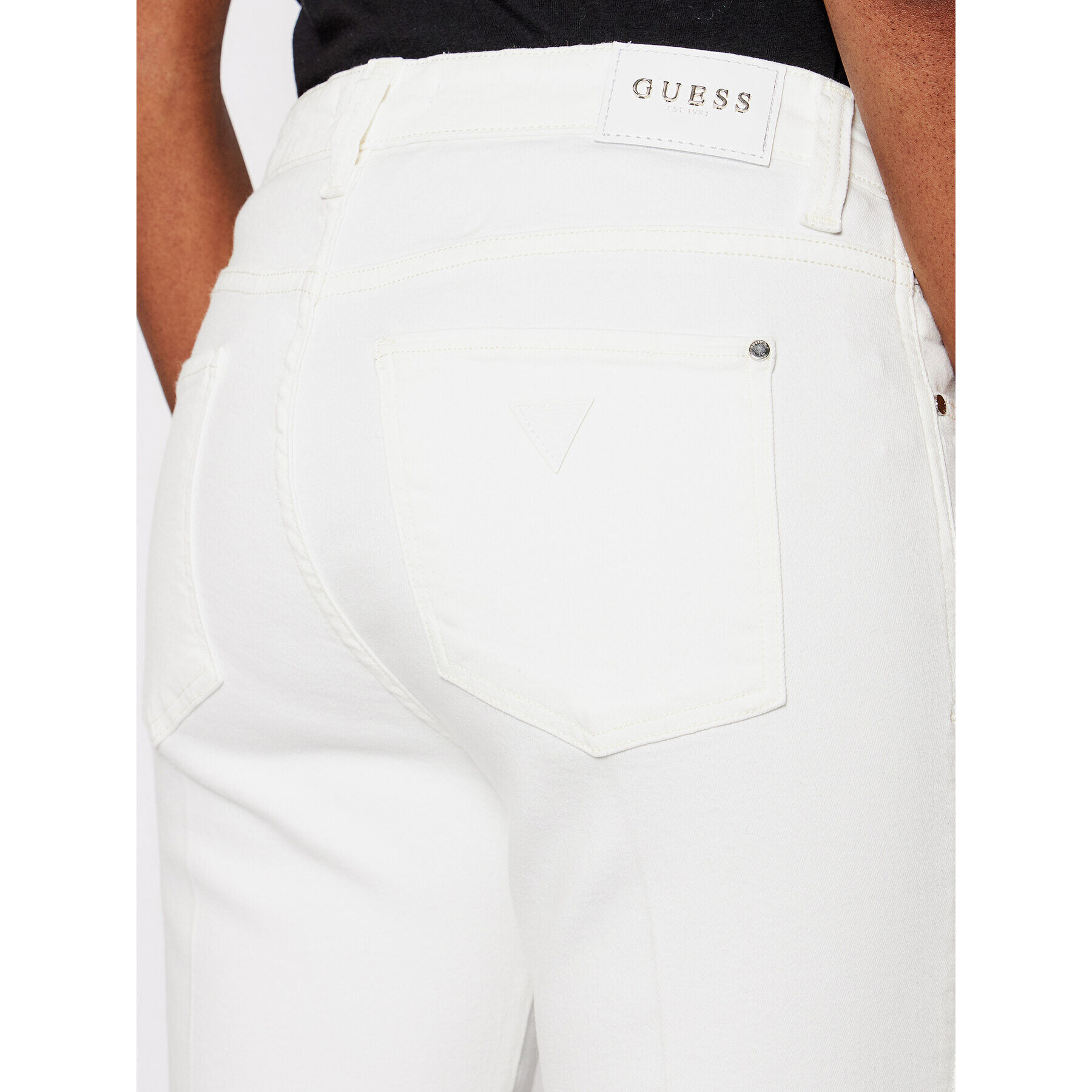 Guess Дънки Sexy W1GA48 D4DM1 Бял Straight Fit - Pepit.bg