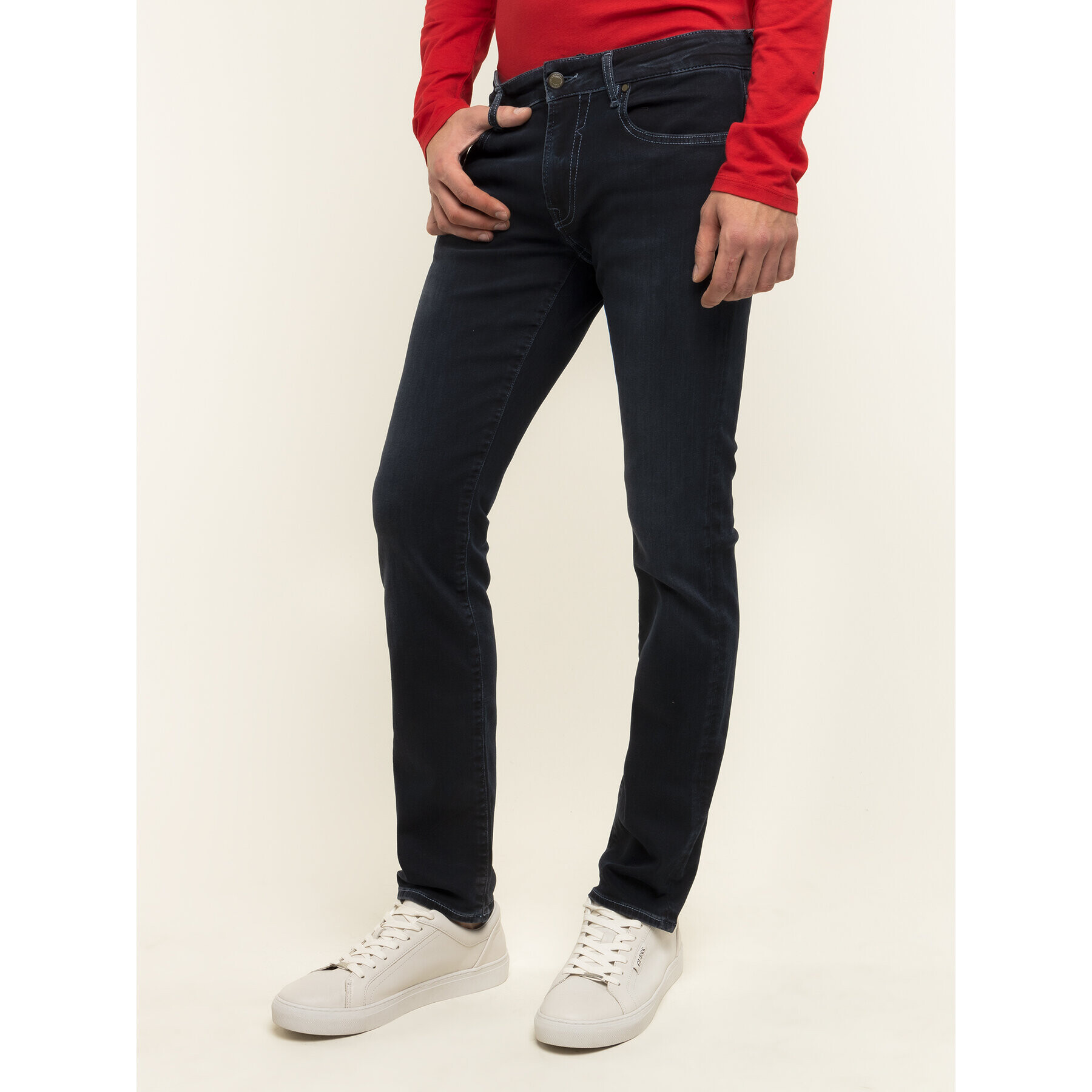 Guess Дънки Skinny Fit Angel M01AN2 D3YI1 Тъмносин Skinny Fit - Pepit.bg