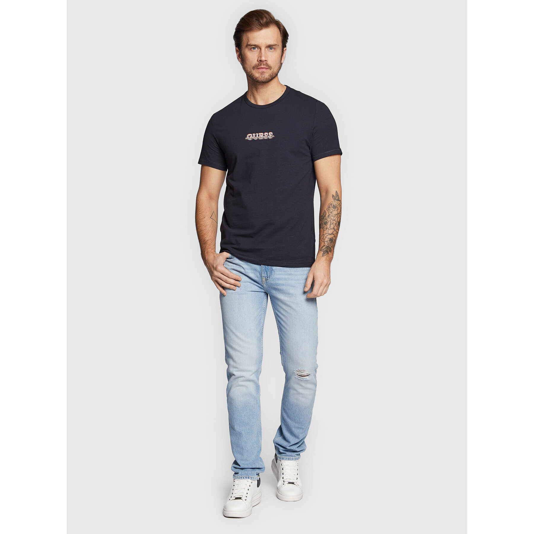 Guess Дънки The Empire M3RAN2 D4T9B Син Slim Fit - Pepit.bg