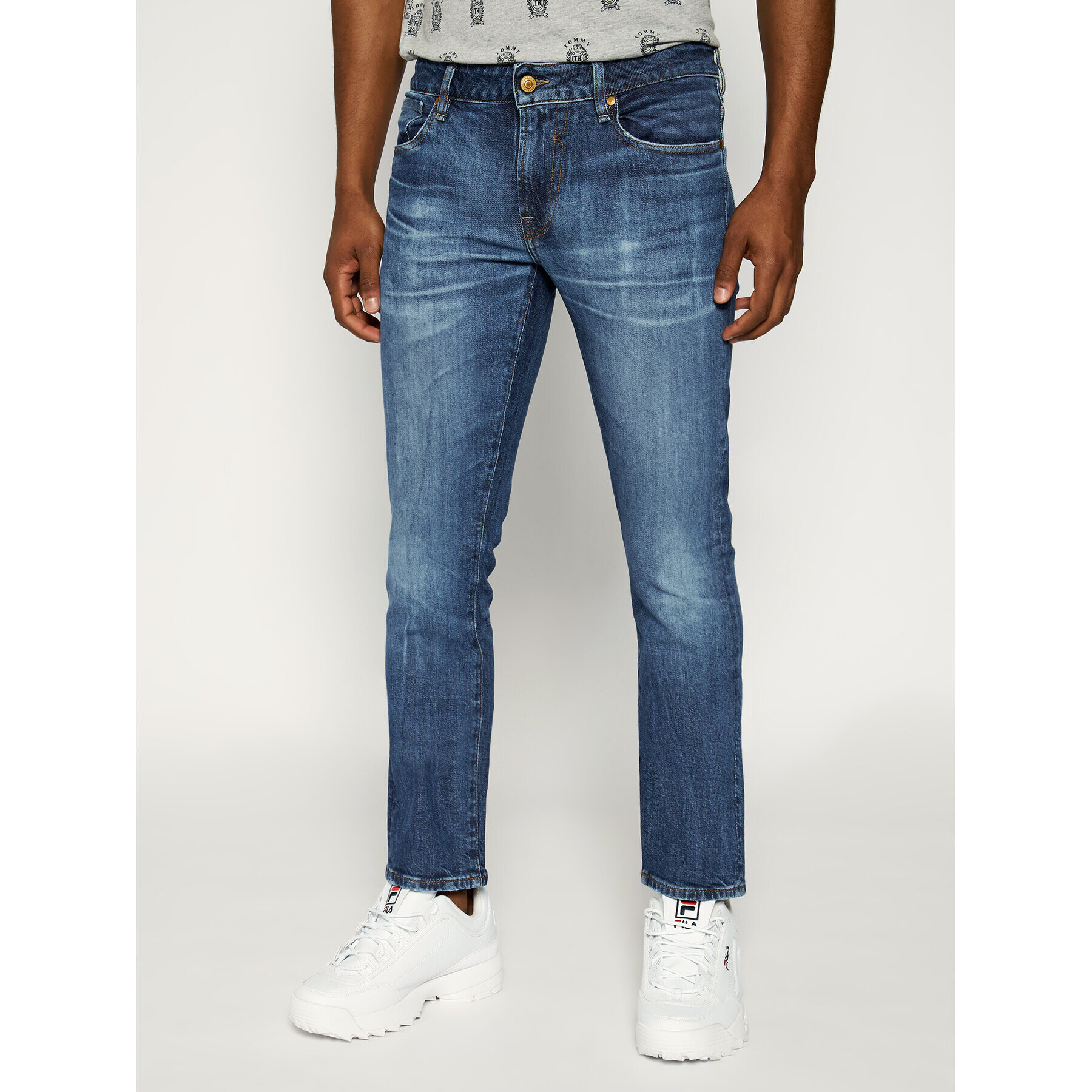 Guess Дънки тип Slim Fit M92AN2 D3HU1 Син Slim Fit - Pepit.bg