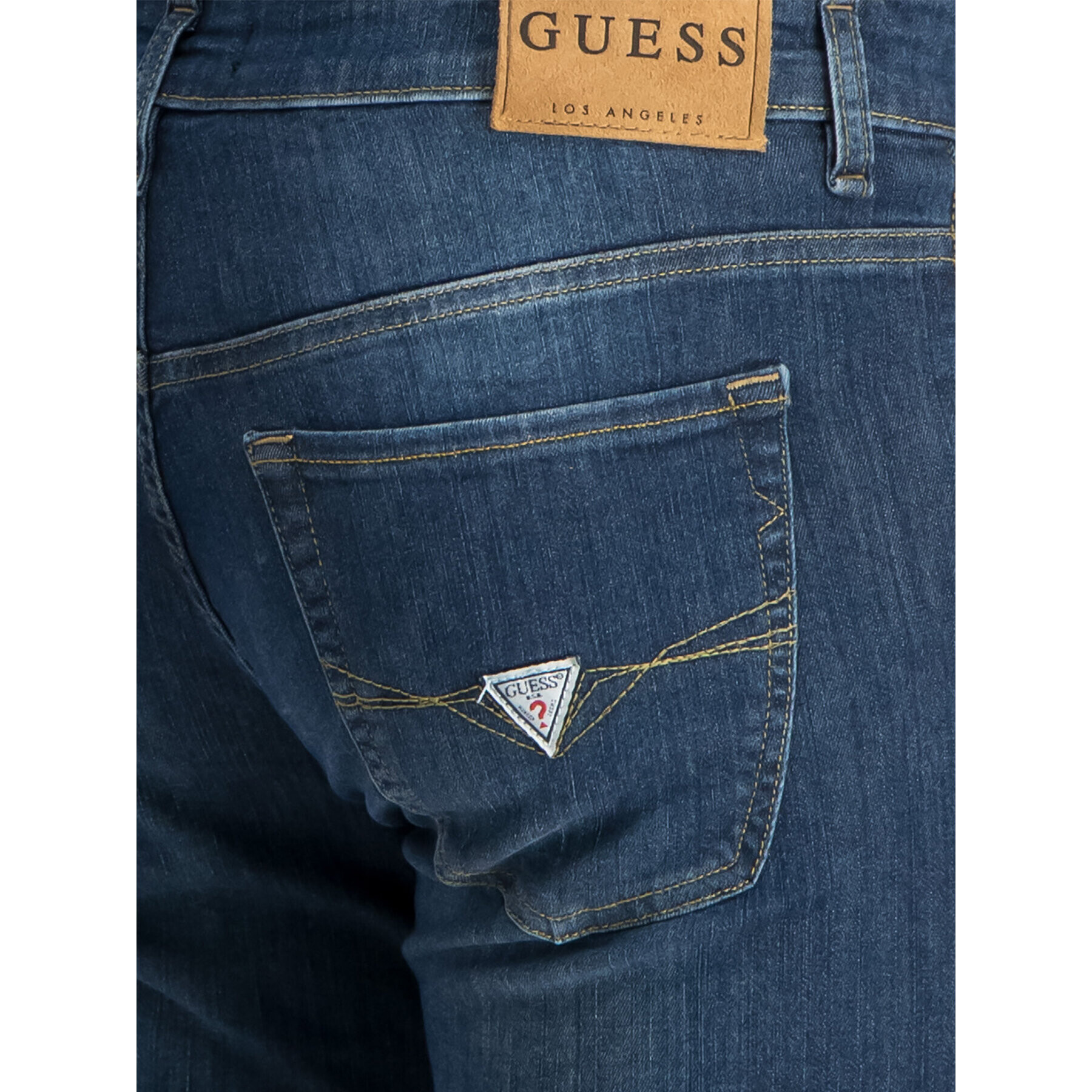 Guess Дънки тип Slim Fit M92AN2 D3KS1 Тъмносин Slim Fit - Pepit.bg